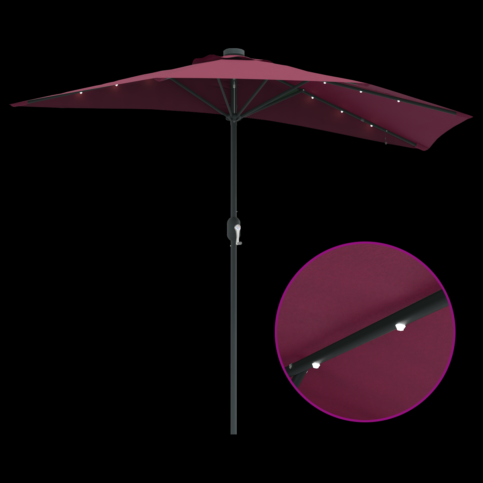 Hageparasol Vinrød 294 x 150 x 223 cm stoff
