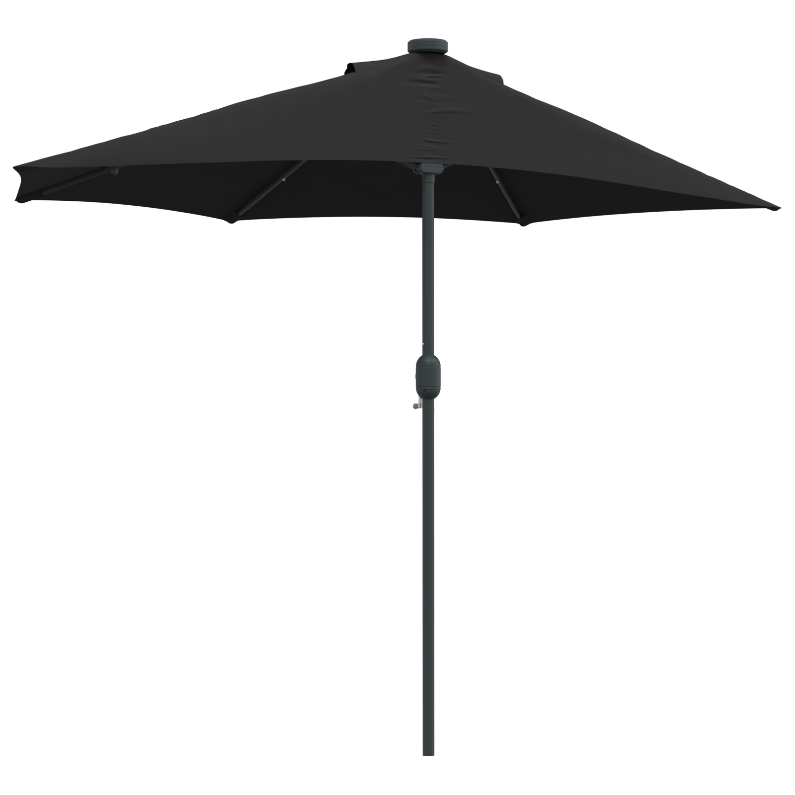 Hageparasol Svart 294 x 150 x 223 cm stoff