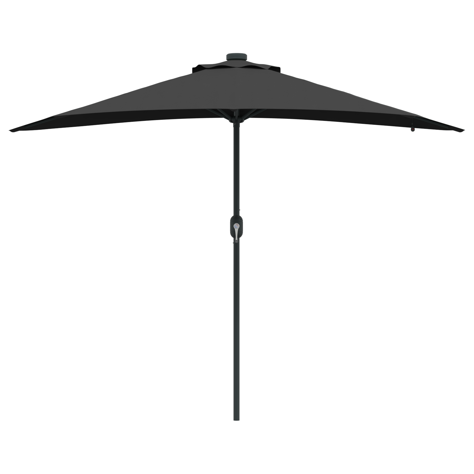 Hageparasol Svart 294 x 150 x 223 cm stoff