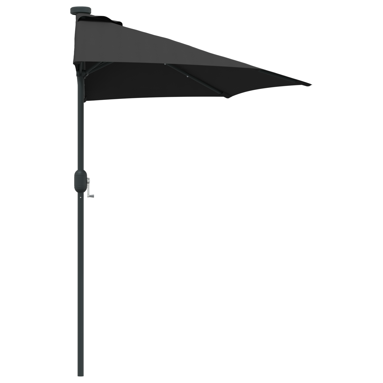 Hageparasol Svart 294 x 150 x 223 cm stoff