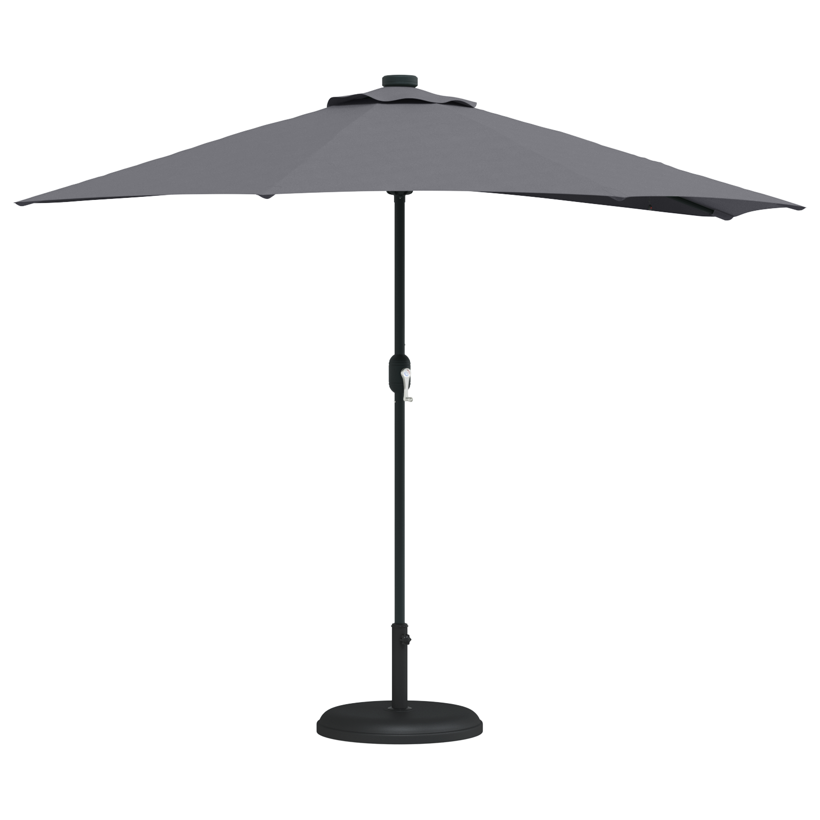 Hageparasol Antrasitt 294 x 150 x 224 cm stoff