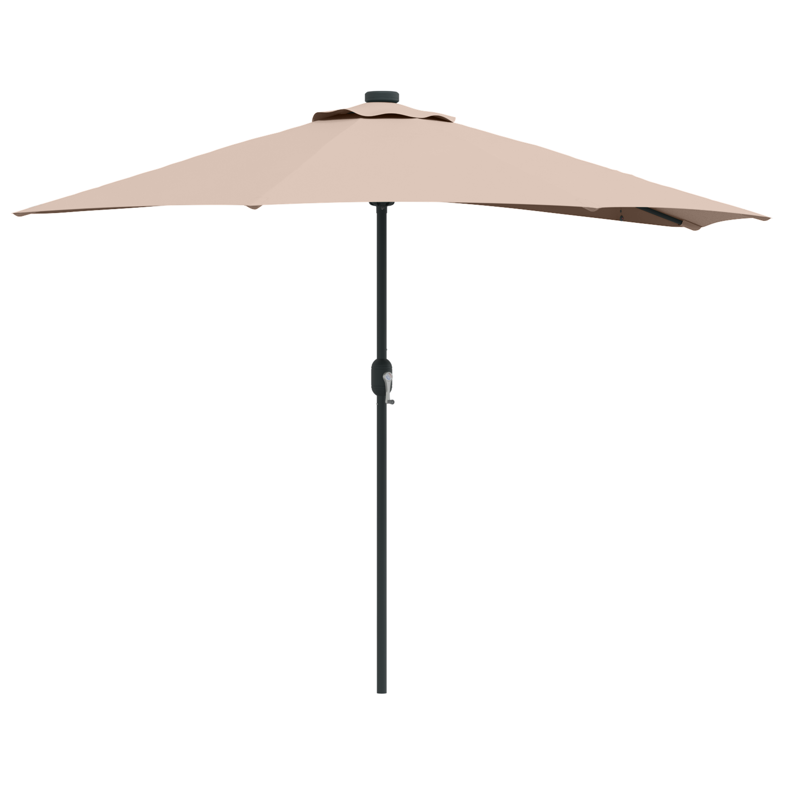 Hageparasol Gråbrun 294 x 150 x 224 cm stoff