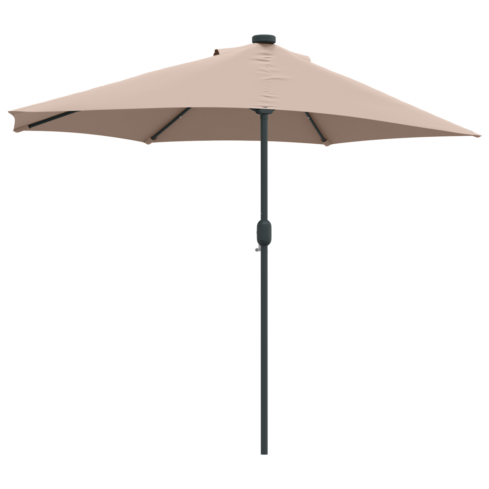 Hageparasol Gråbrun 294 x 150 x 224 cm stoff