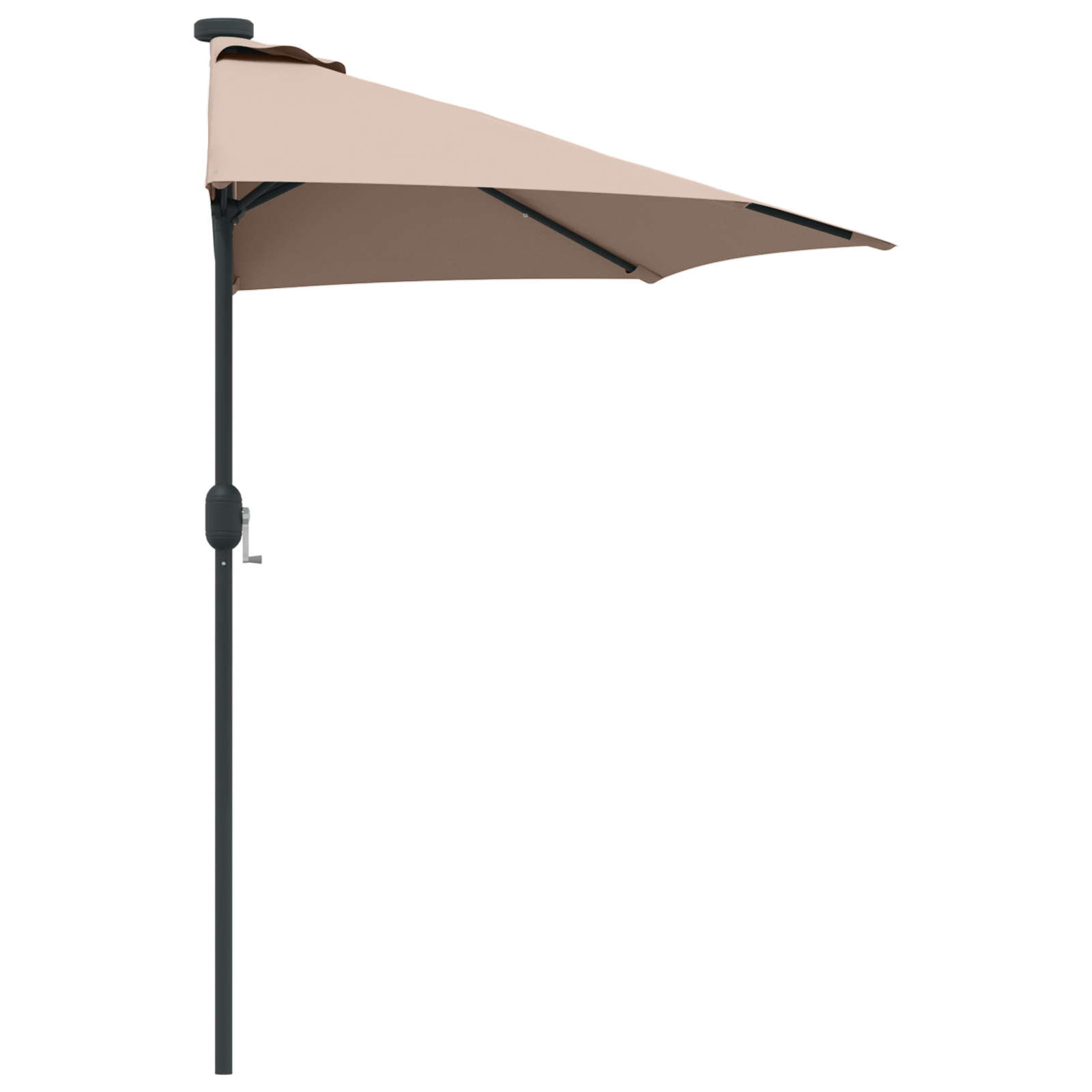 Hageparasol Gråbrun 294 x 150 x 224 cm stoff