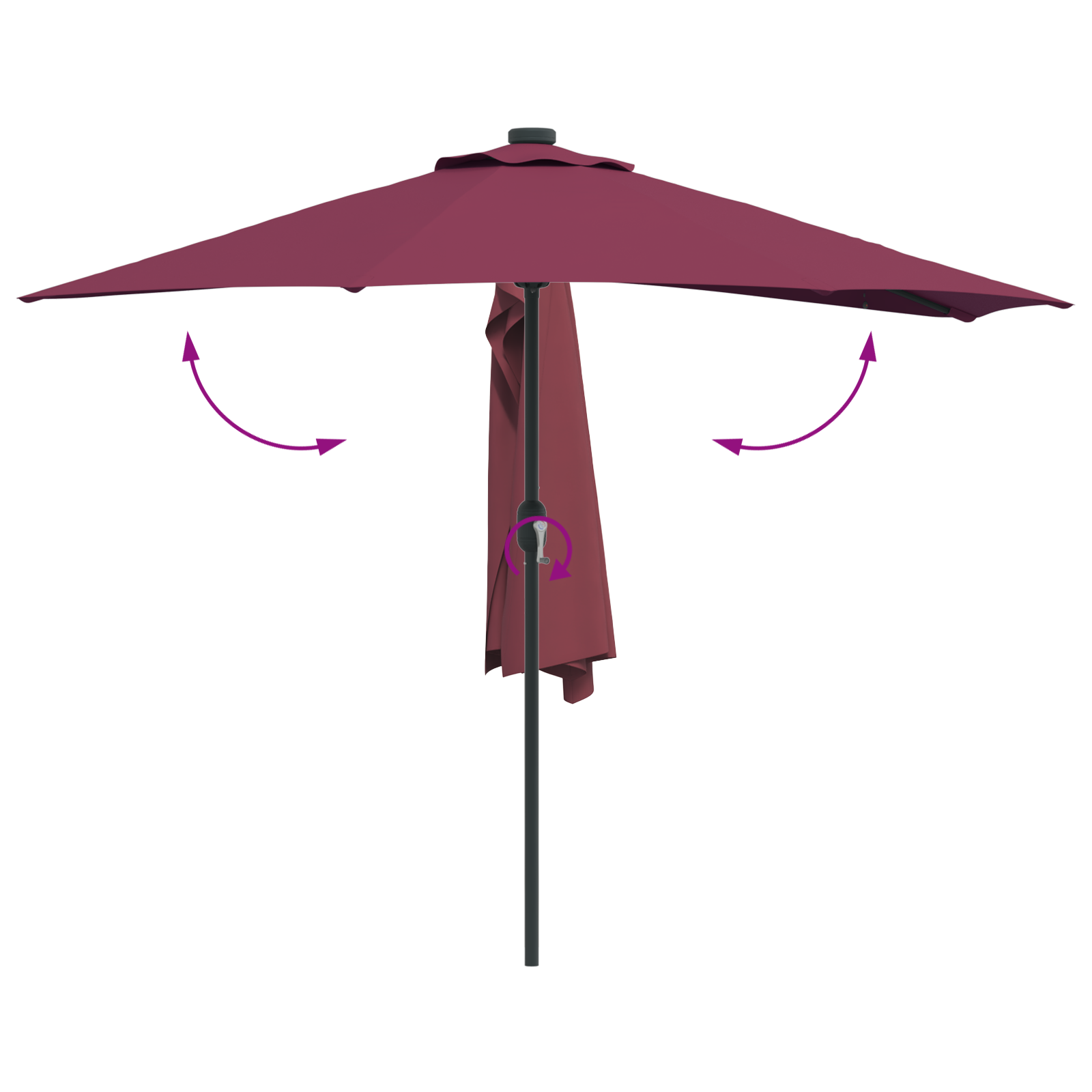 Hageparasol Vinrød 294 x 150 x 224 cm stoff