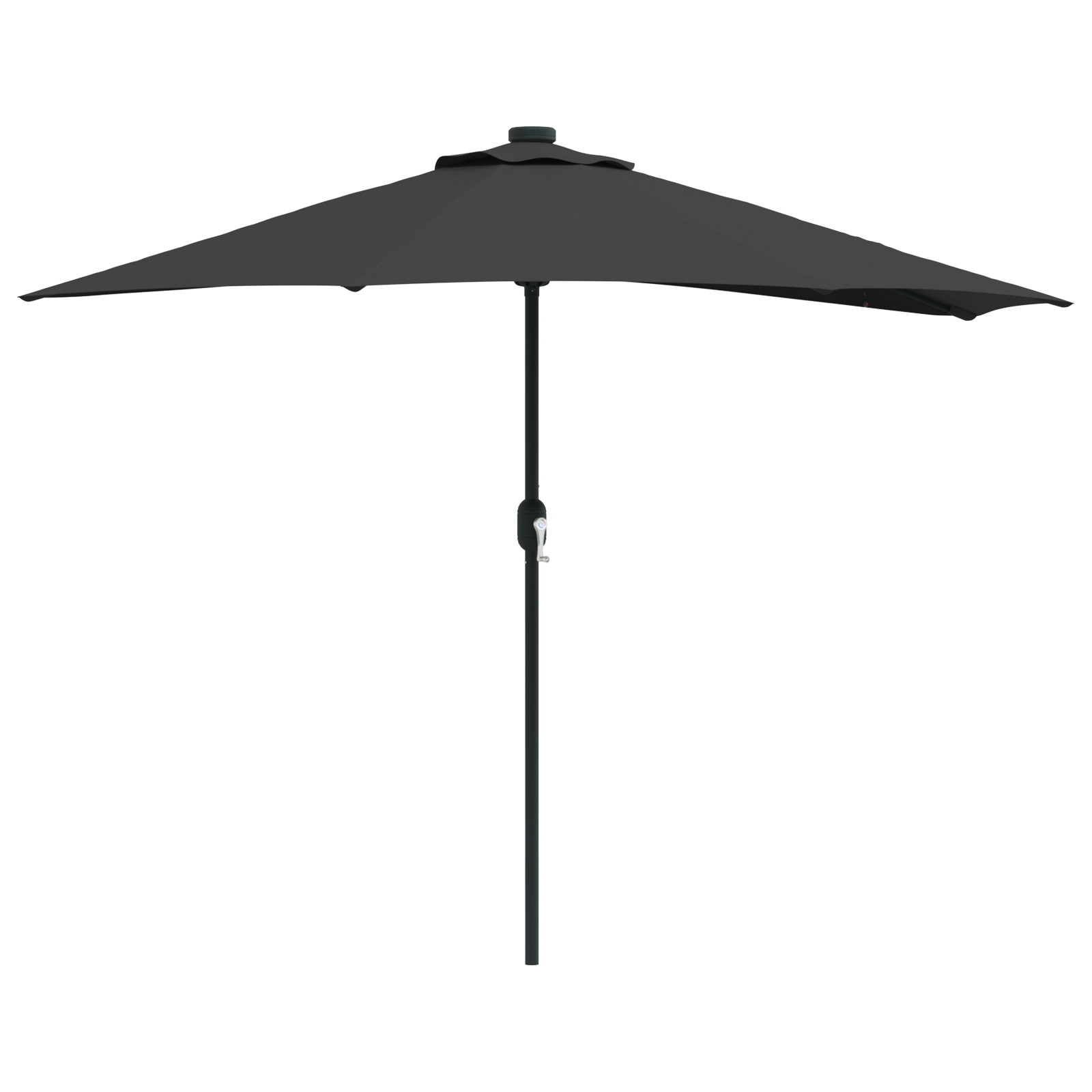 Hageparasol Svart 294 x 150 x 224 cm stoff