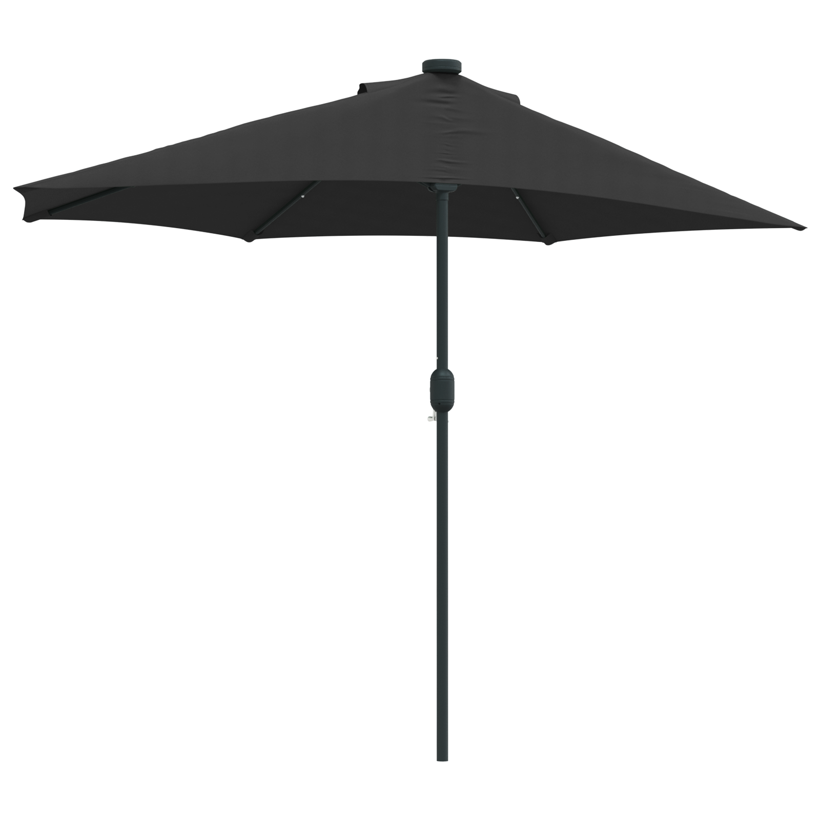 Hageparasol Svart 294 x 150 x 224 cm stoff
