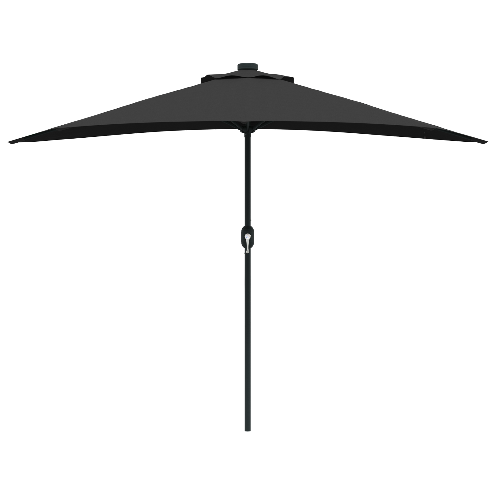 Hageparasol Svart 294 x 150 x 224 cm stoff