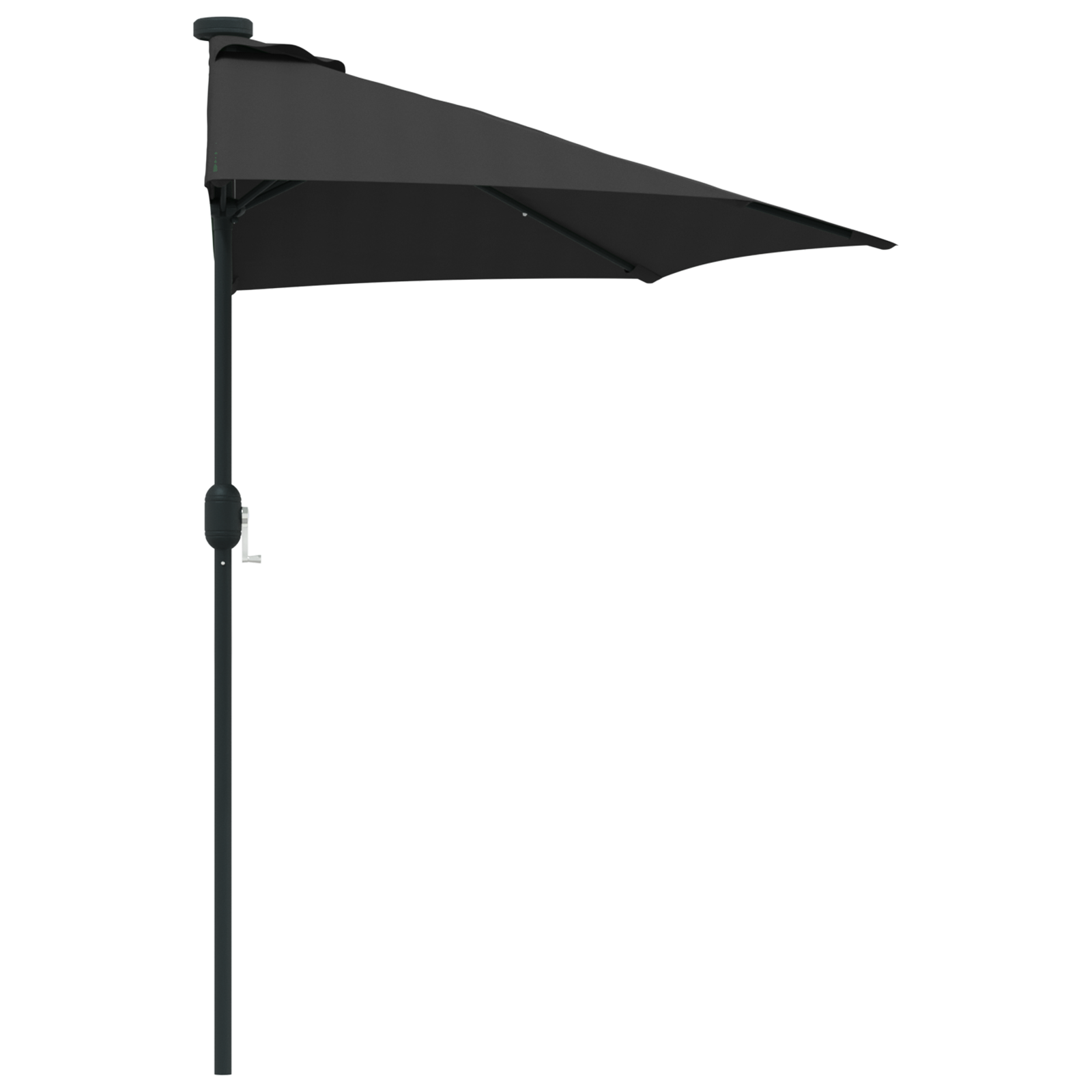 Hageparasol Svart 294 x 150 x 224 cm stoff