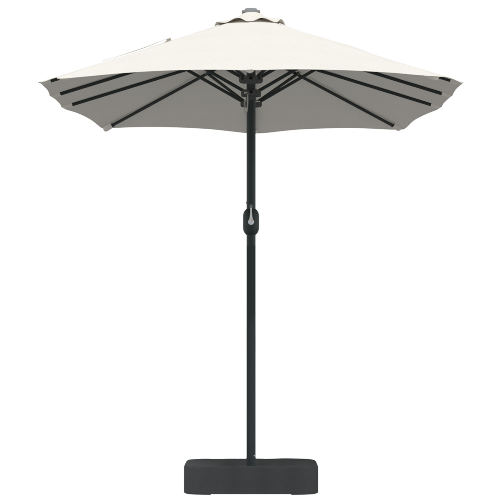 Hageparasol sand 385 x 209 x 244 cm stoff