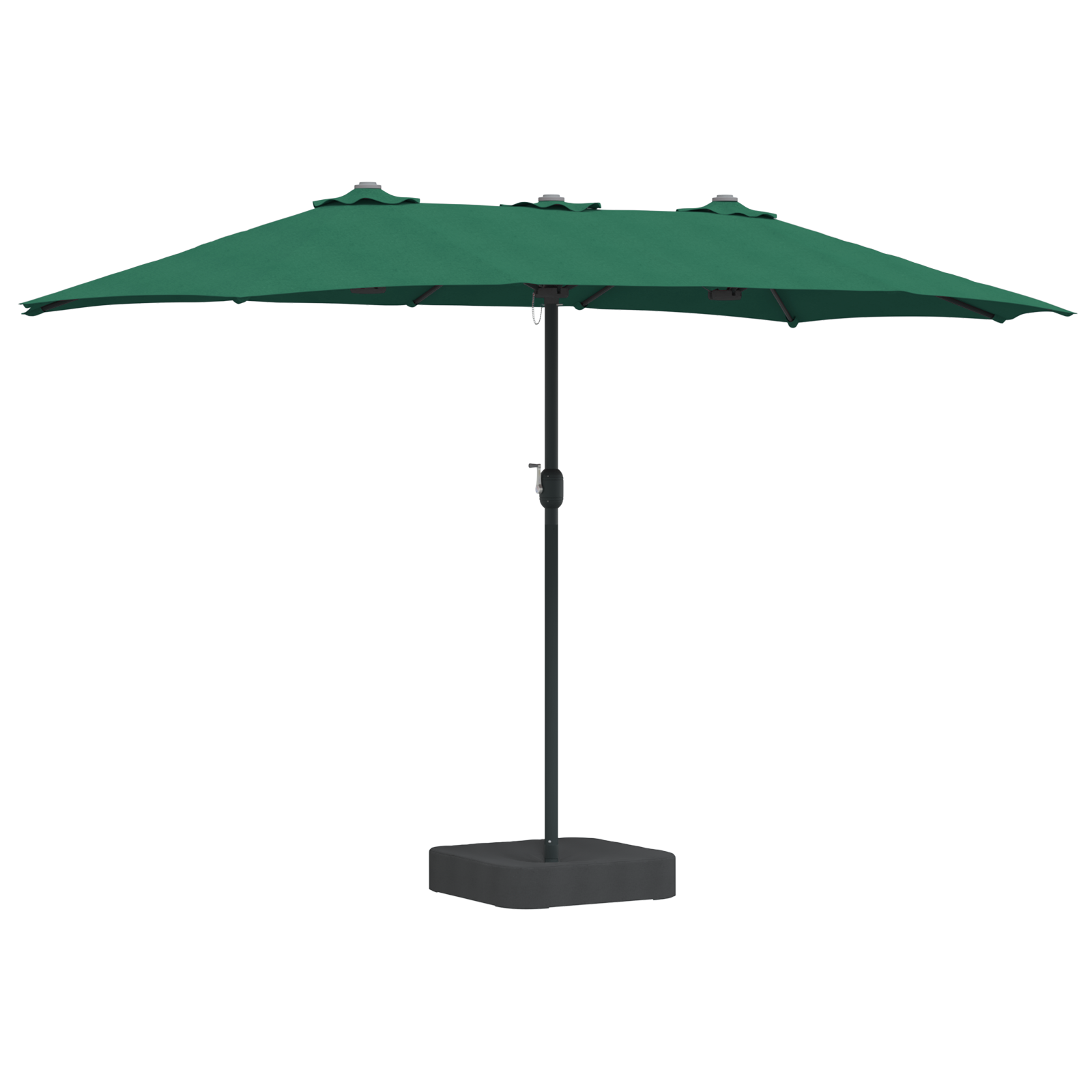 Hageparasol grønn 385 x 209 x 244 cm stoff