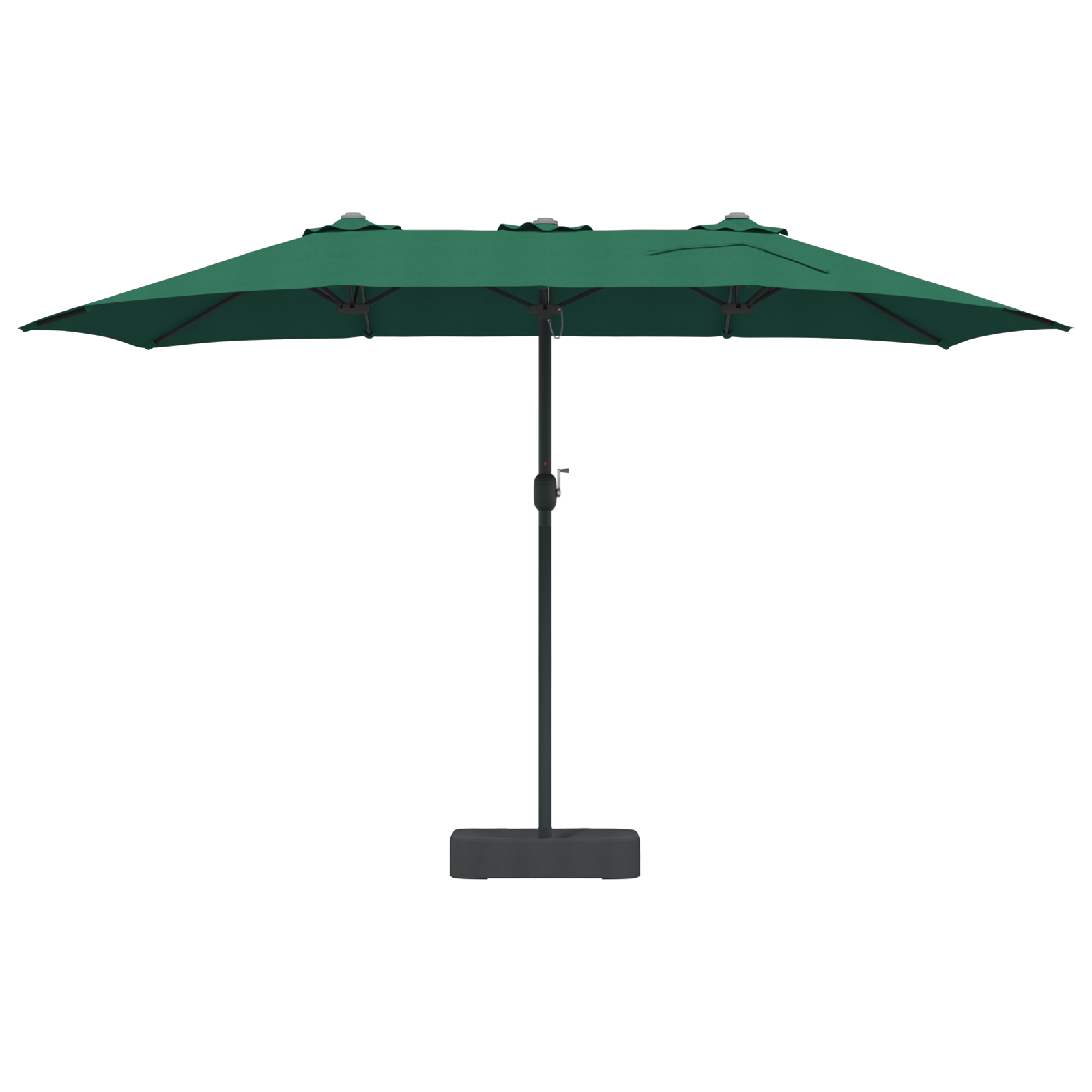 Hageparasol grønn 385 x 209 x 244 cm stoff