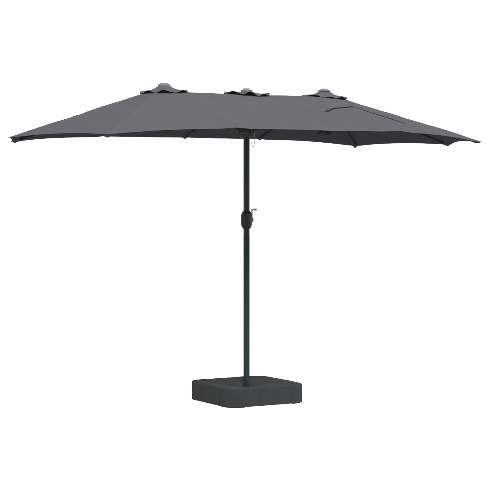 Hageparasol Antrasitt 385 x 209 x 244 cm stoff