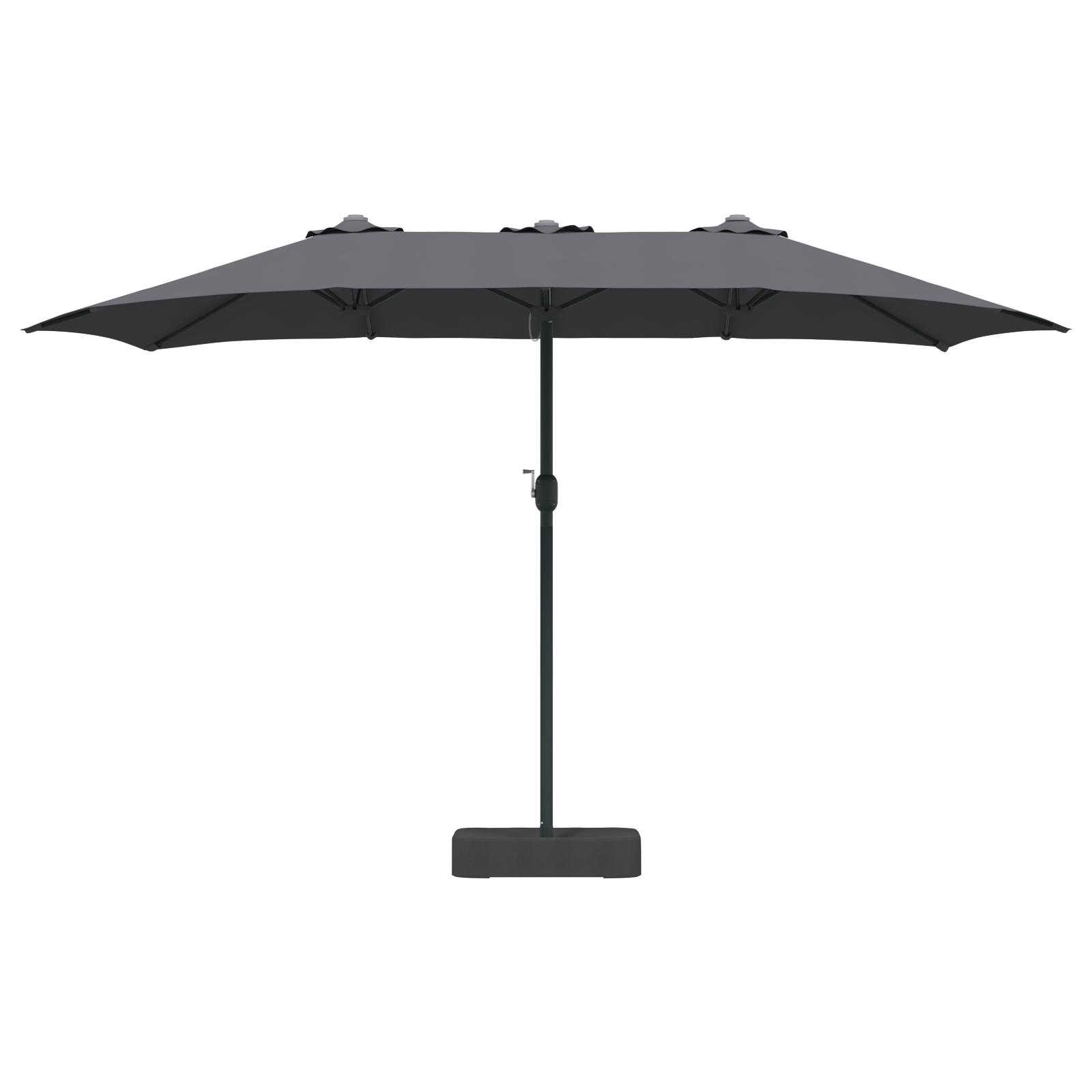 Hageparasol Antrasitt 385 x 209 x 244 cm stoff