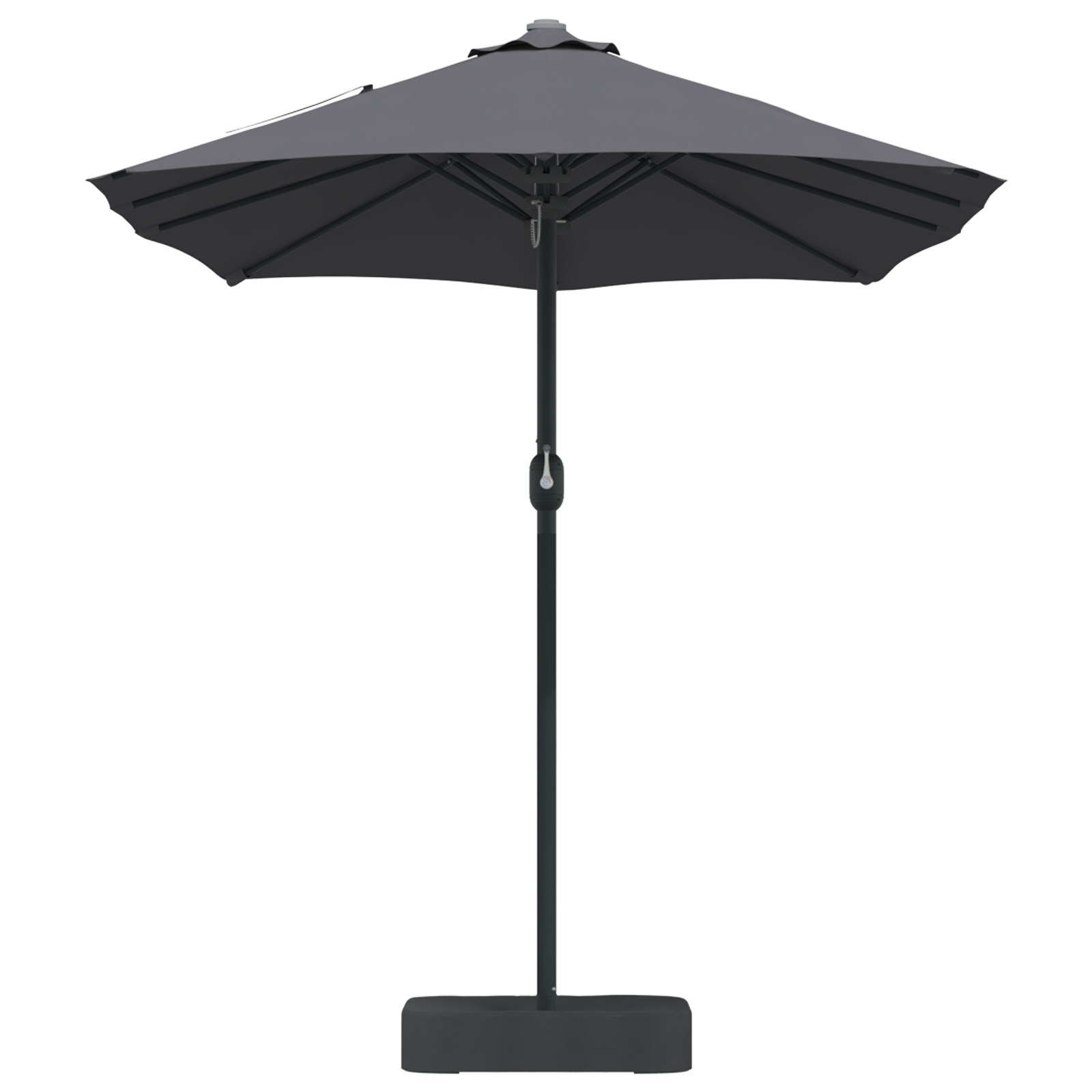Hageparasol Antrasitt 385 x 209 x 244 cm stoff