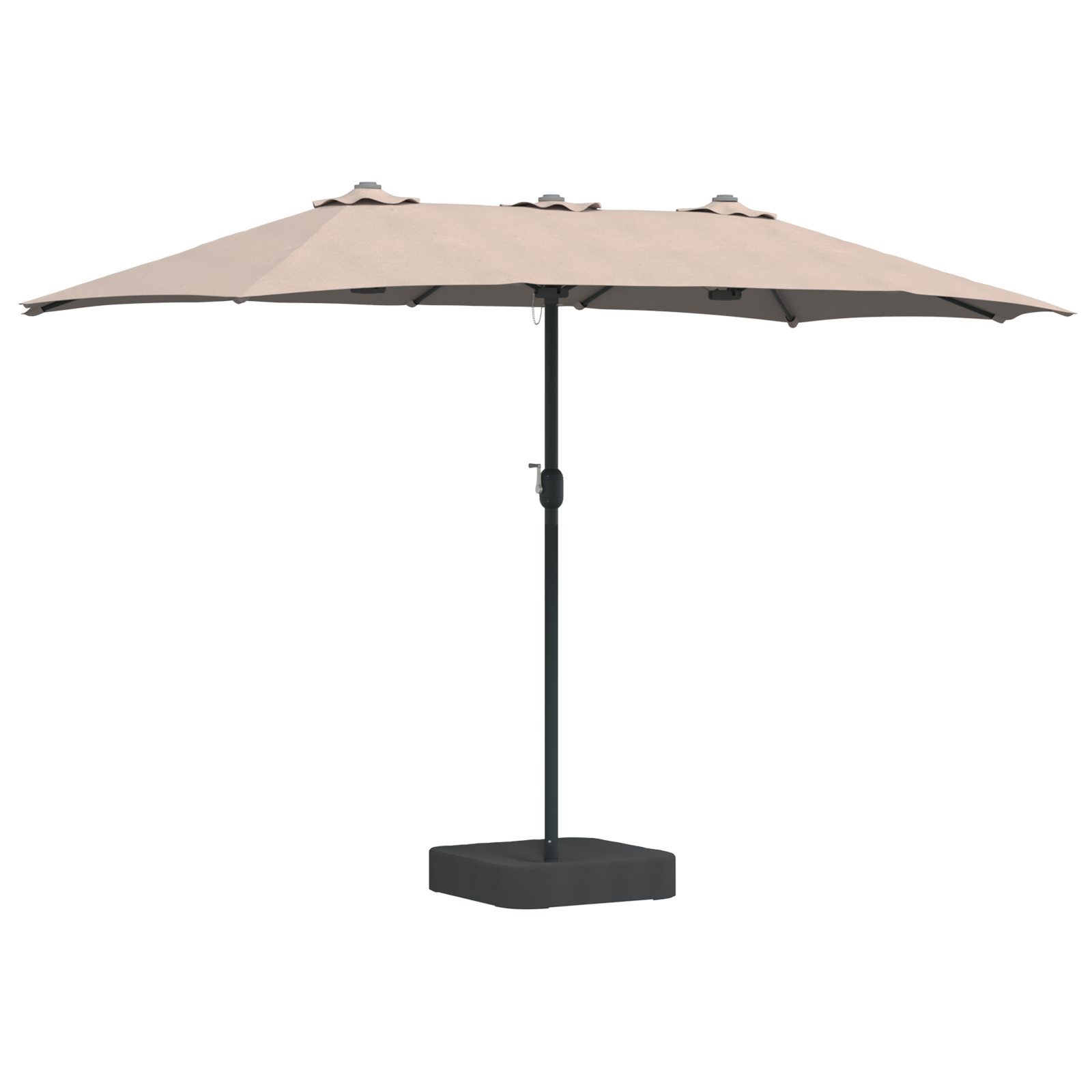 Hageparasol Gråbrun 385 x 209 x 244 cm stoff