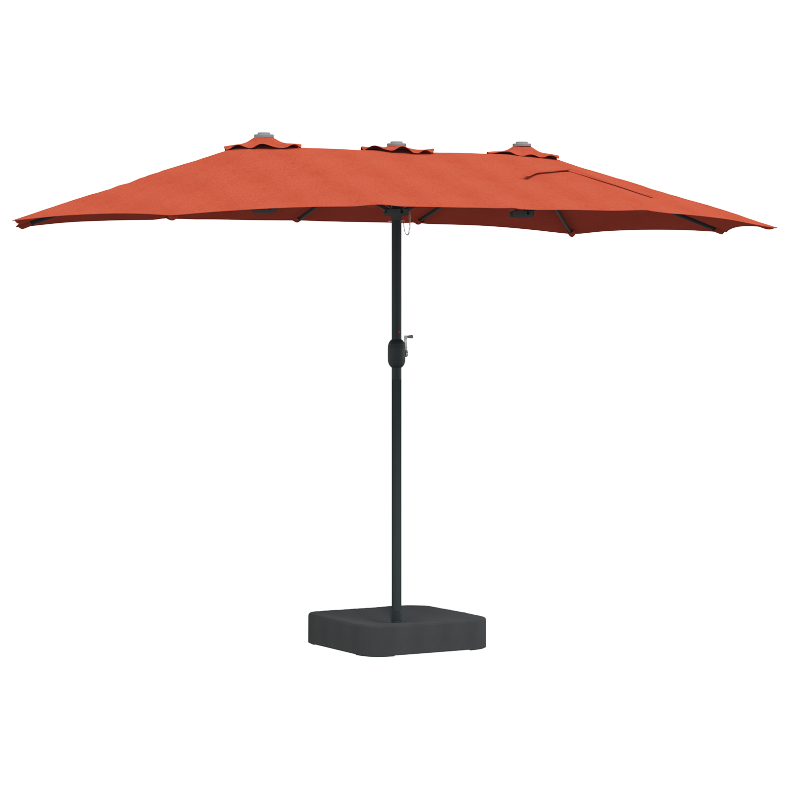 Hageparasol Terrakotta 385 x 209 x 244 cm stoff