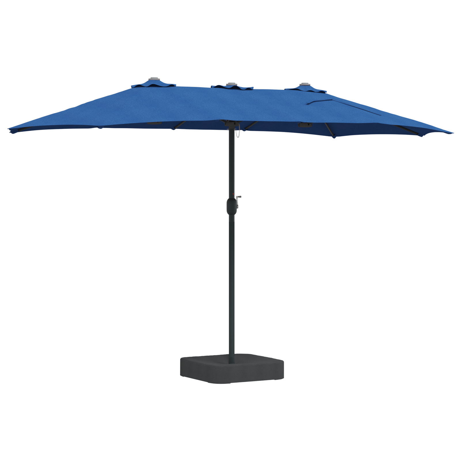Hageparasol Blå 385 x 209 x 244 cm stoff