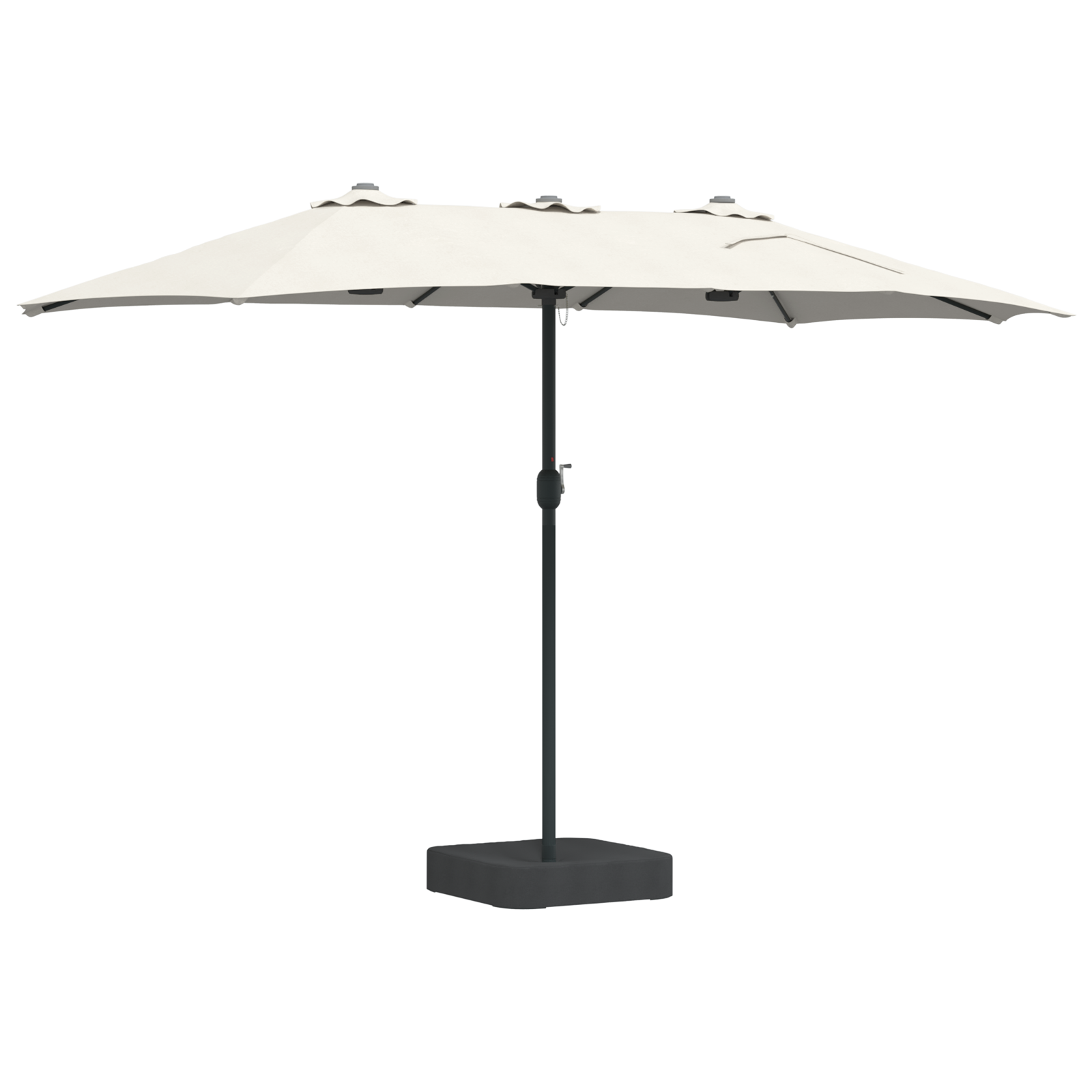 Hageparasol sand 385 x 209 x 244 cm stoff