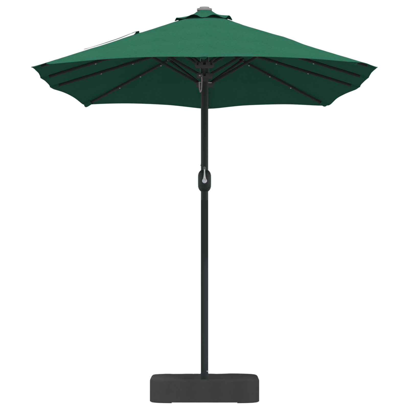 Hageparasol grønn 385 x 209 x 244 cm stoff