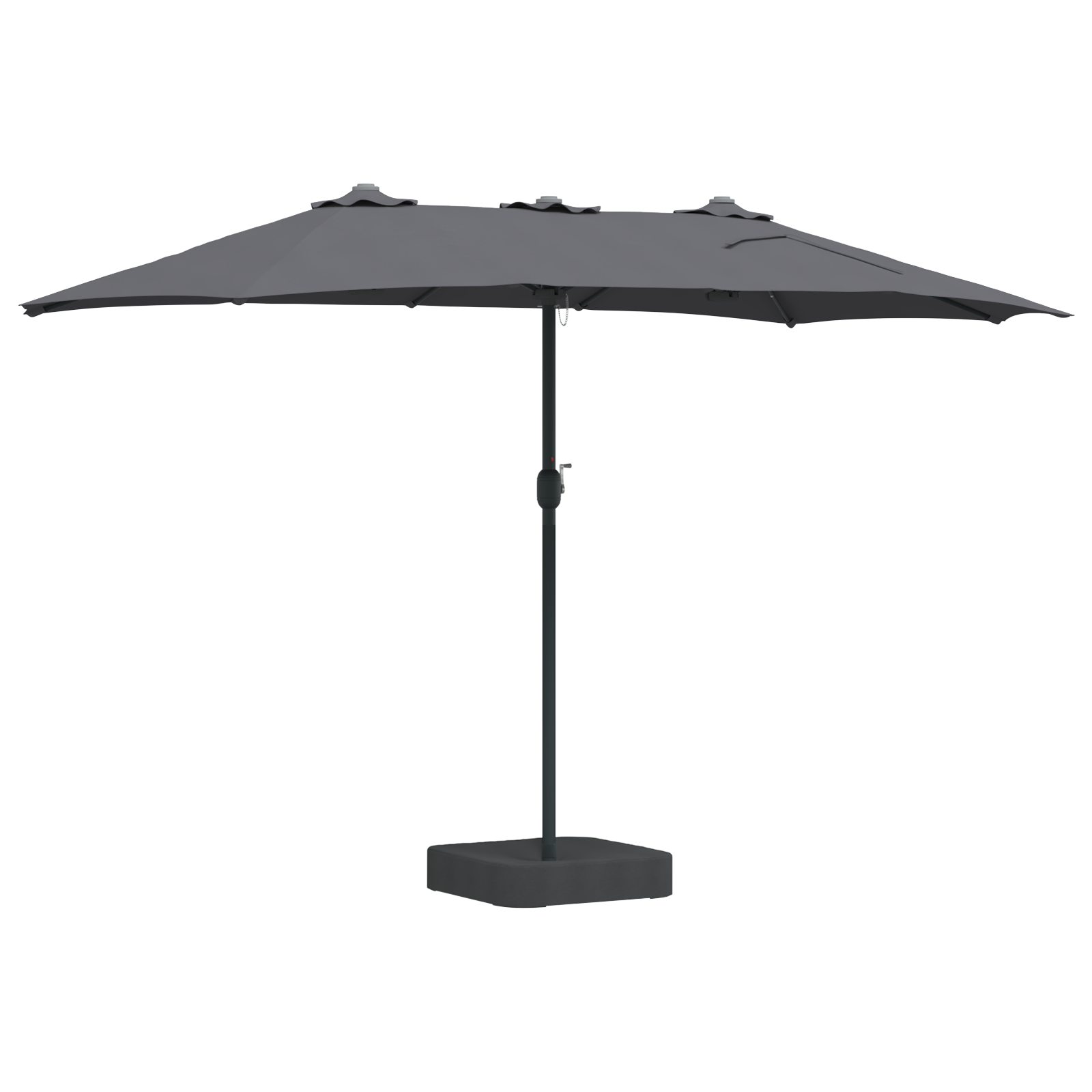 Hageparasol Antrasitt 385 x 209 x 244 cm stoff