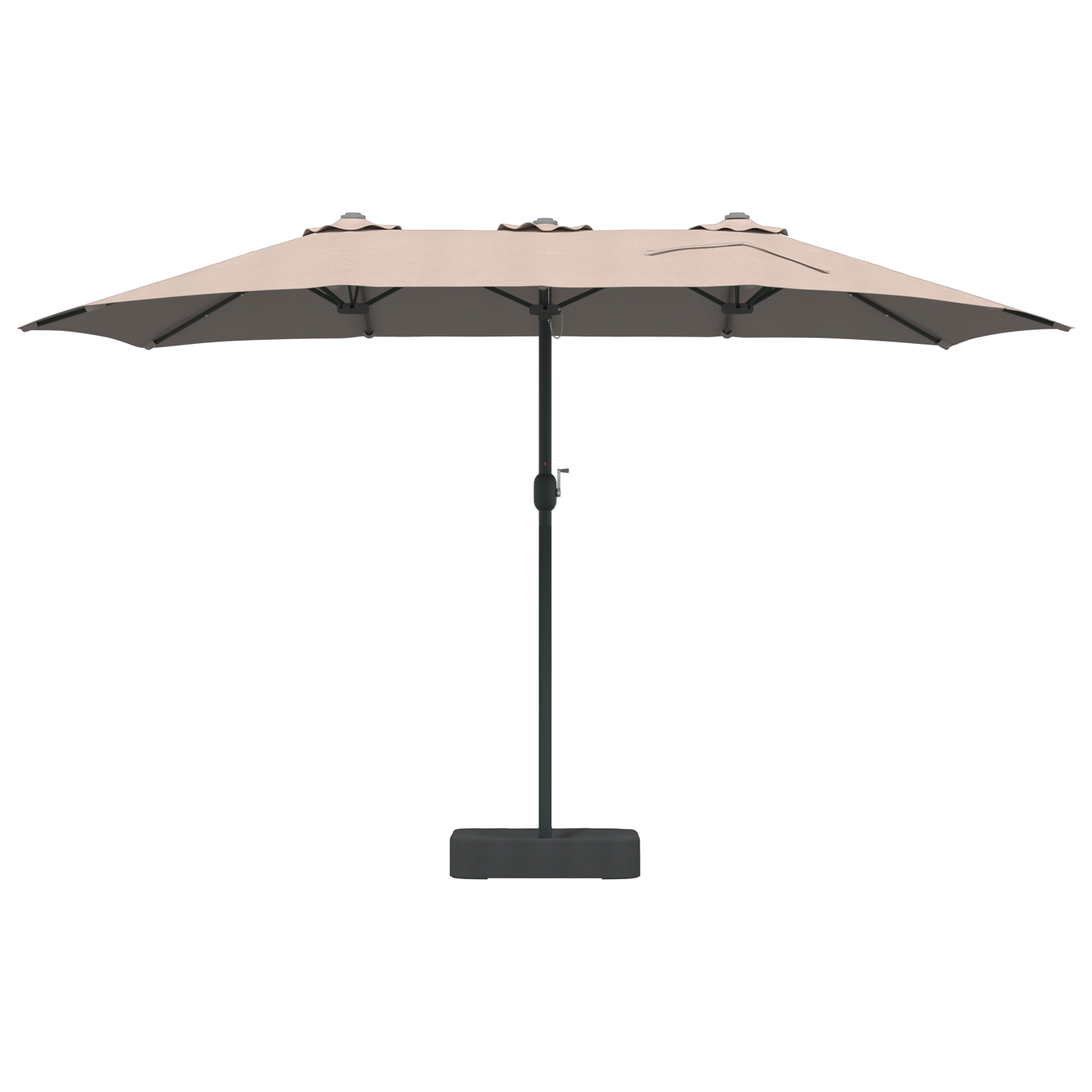 Hageparasol Gråbrun 385 x 209 x 244 cm stoff