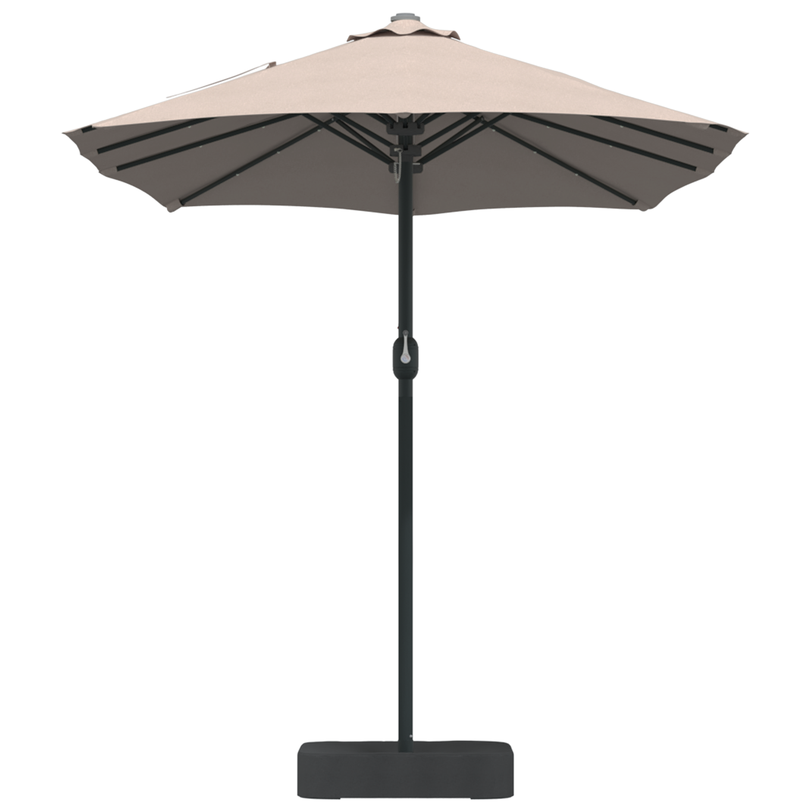 Hageparasol Gråbrun 385 x 209 x 244 cm stoff