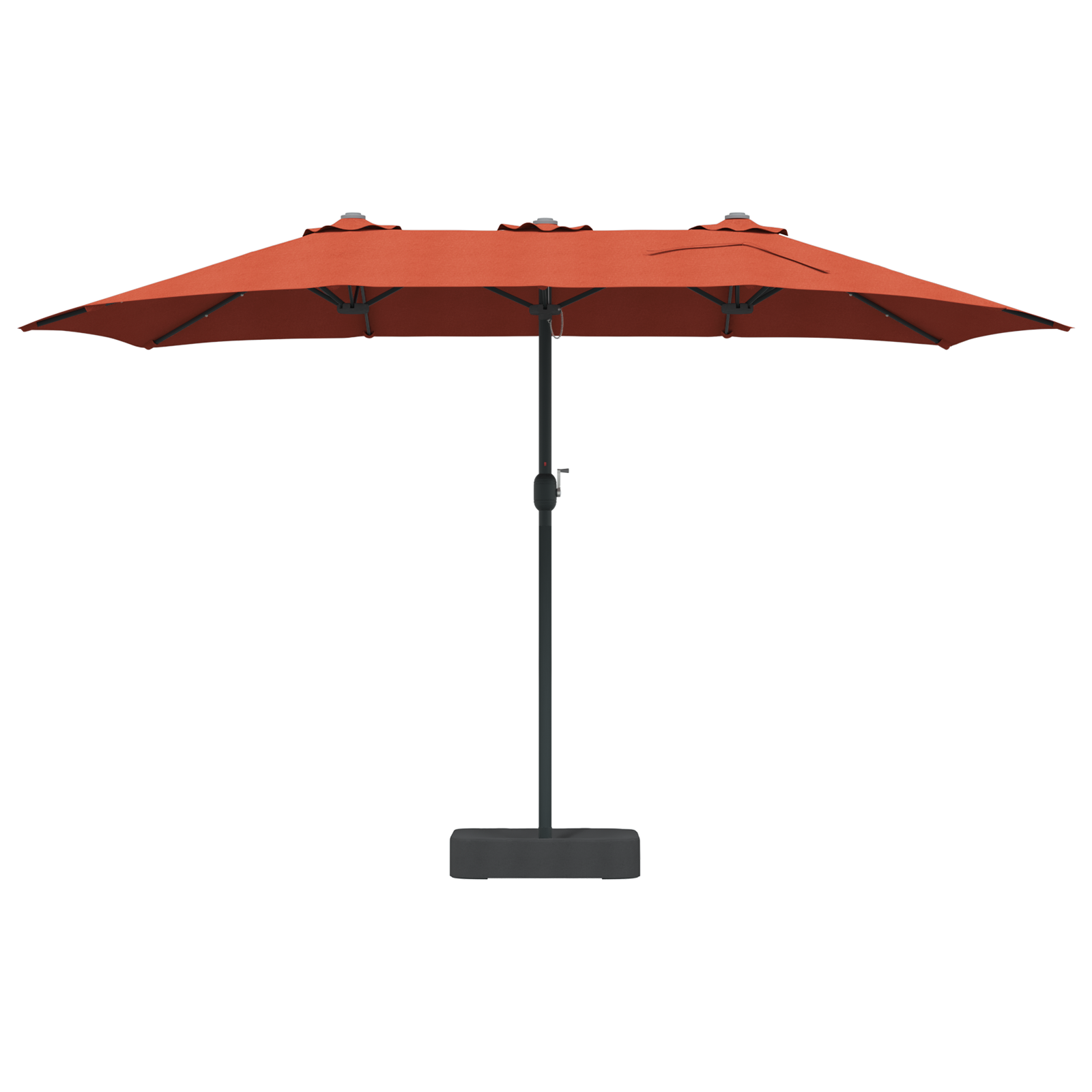Hageparasol Terrakotta 385 x 209 x 244 cm stoff