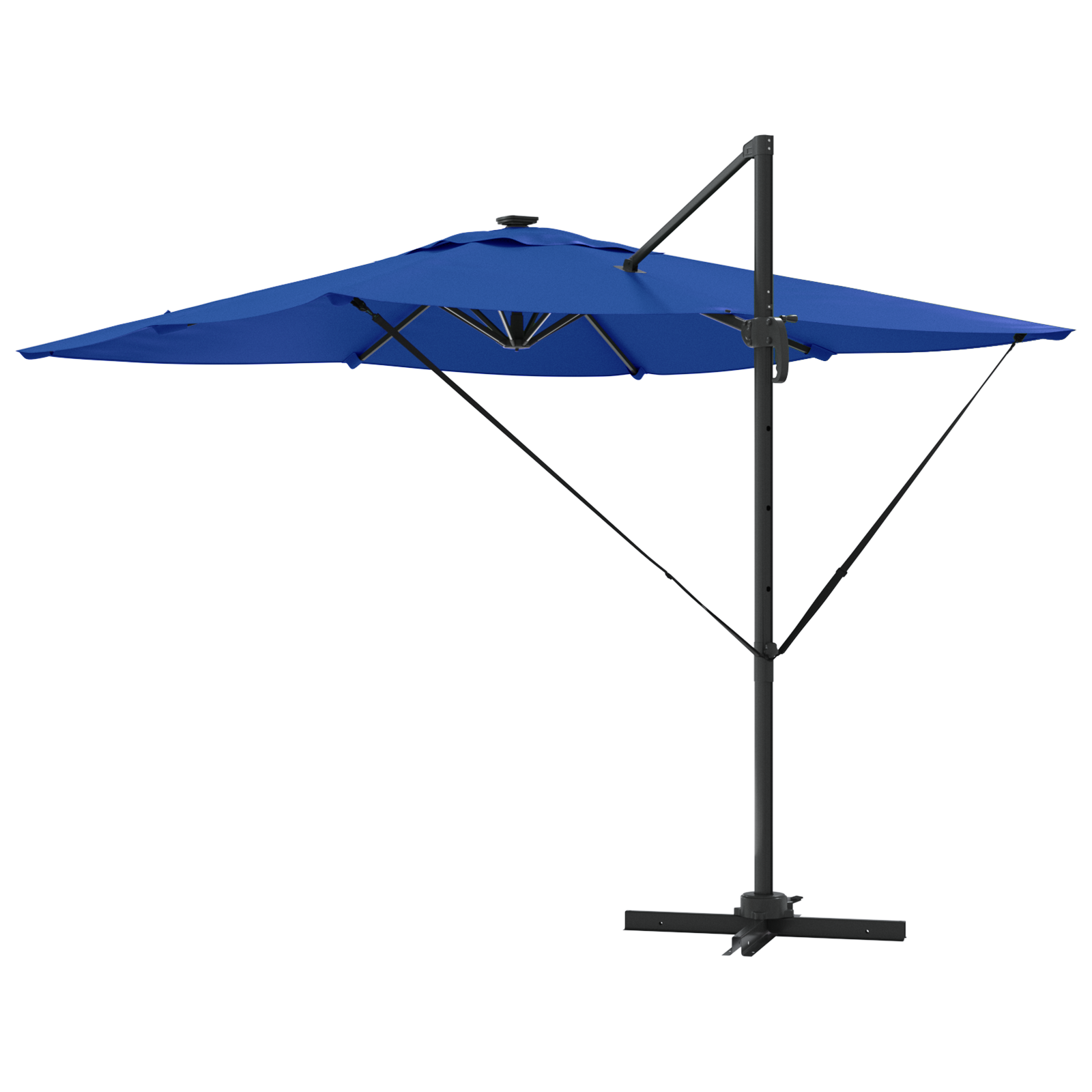Cantilever Roma Parasol med LED-er Azure Blå 286x285x270 cm Aluminium