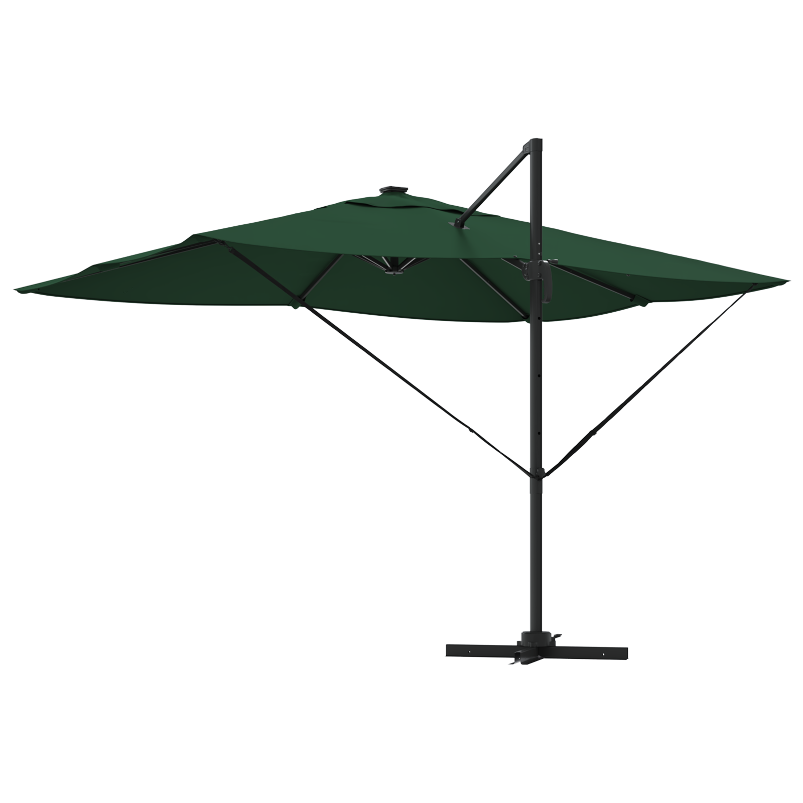 Cantilever Roma Parasol med LED-lamper Grønn 352x251x265 cm Aluminium