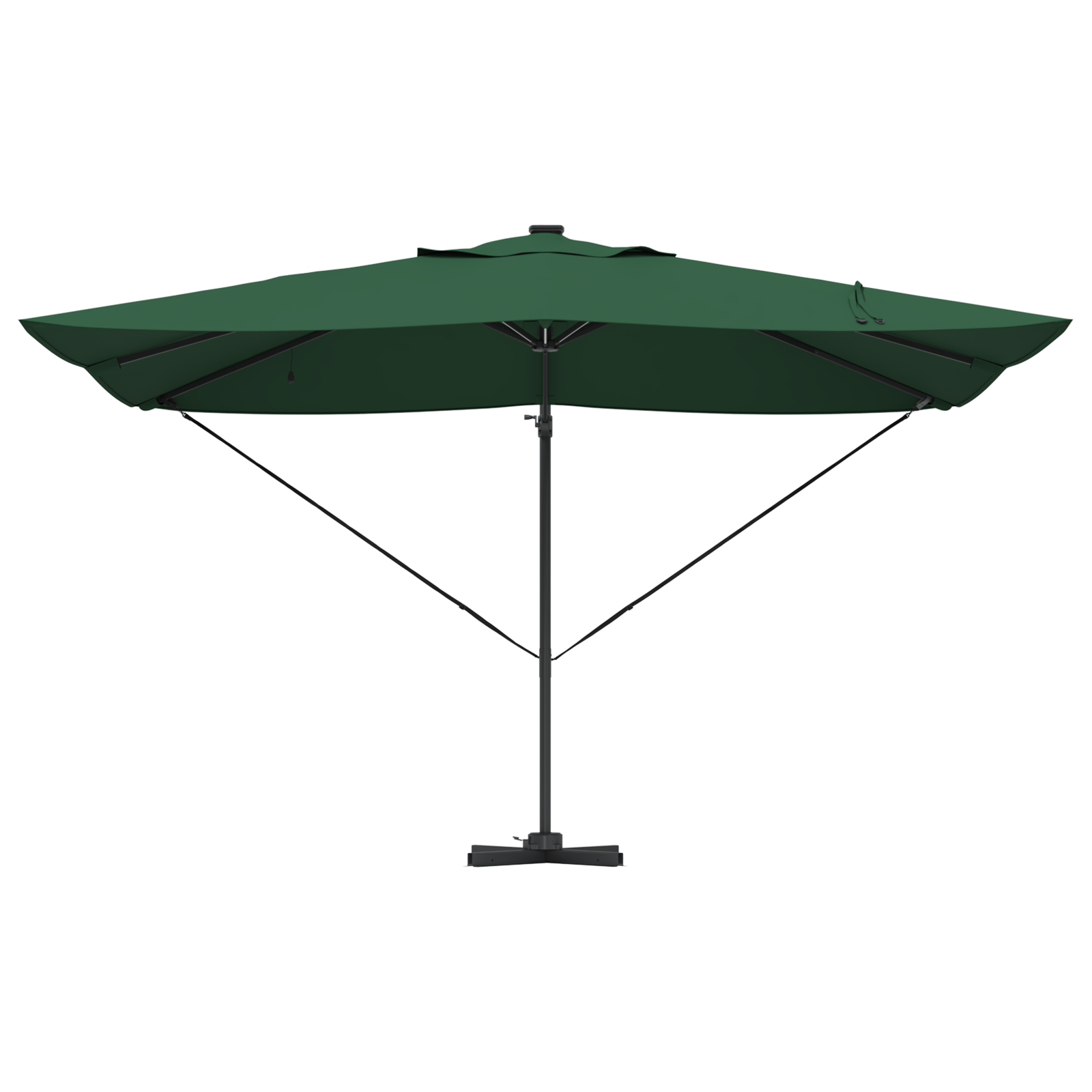 Cantilever Roma Parasol med LED-lamper Grønn 352x251x265 cm Aluminium