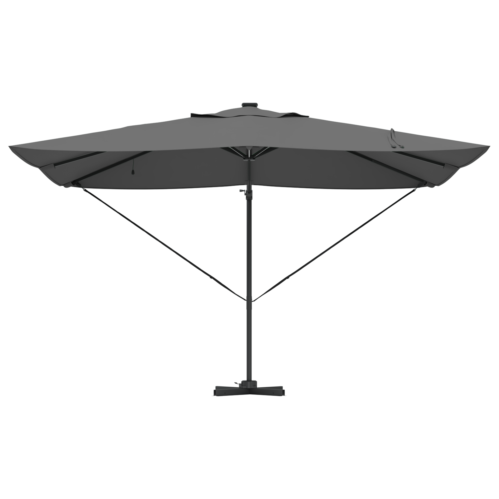Cantilever Roma parasoll med LED-antrasitt 352x251x265 cm Aluminium