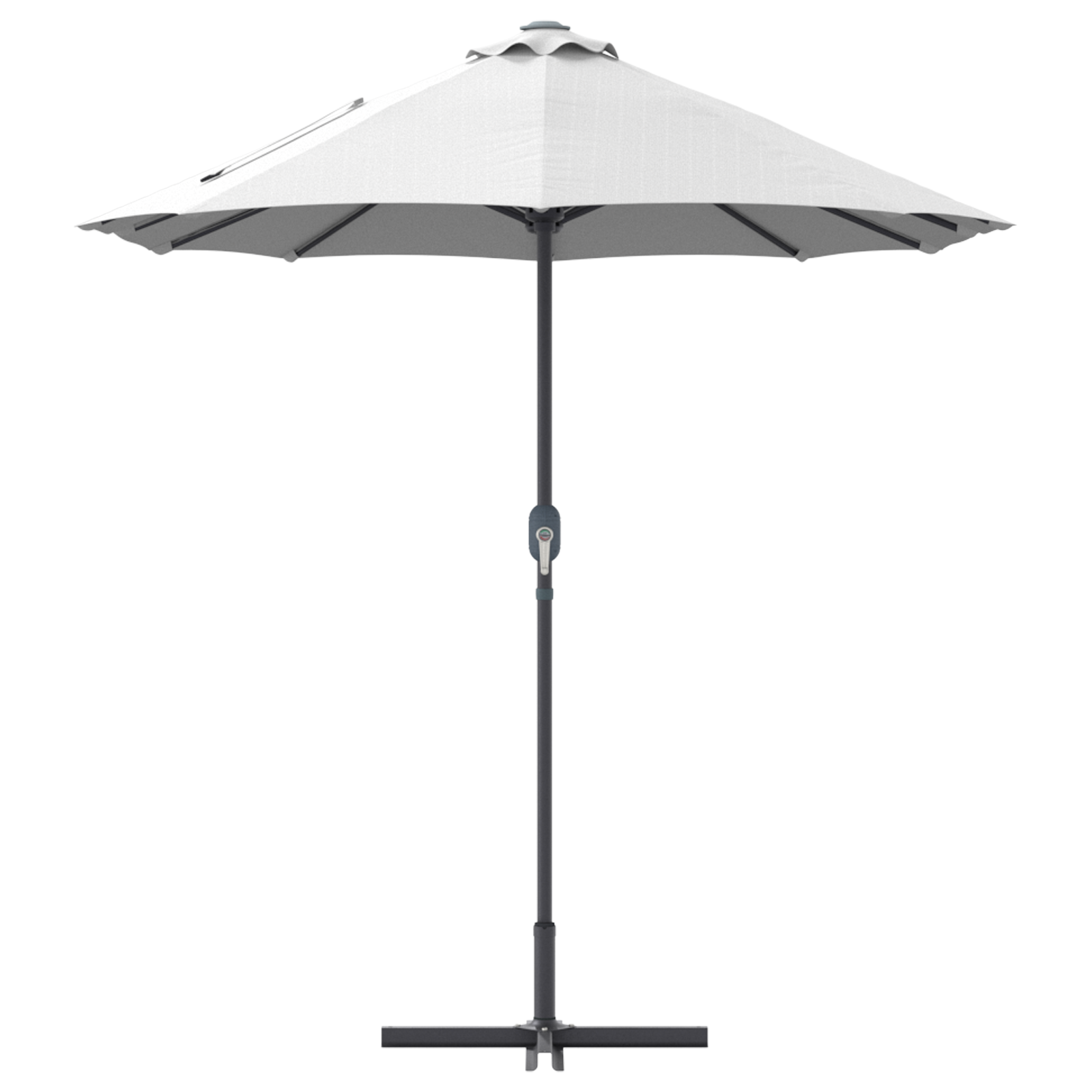 Hageparasol sand 380 x 196 x 235 cm Pulverlakkert stål