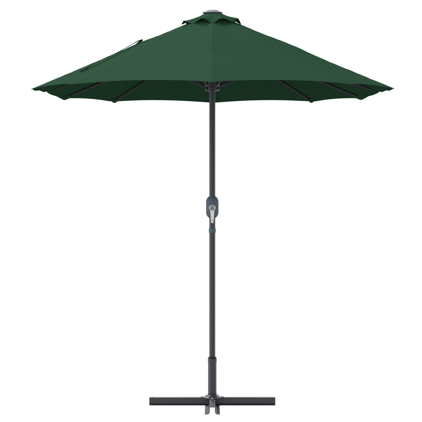Hageparasol grønn 380 x 196 x 235 cm Pulverlakkert stål