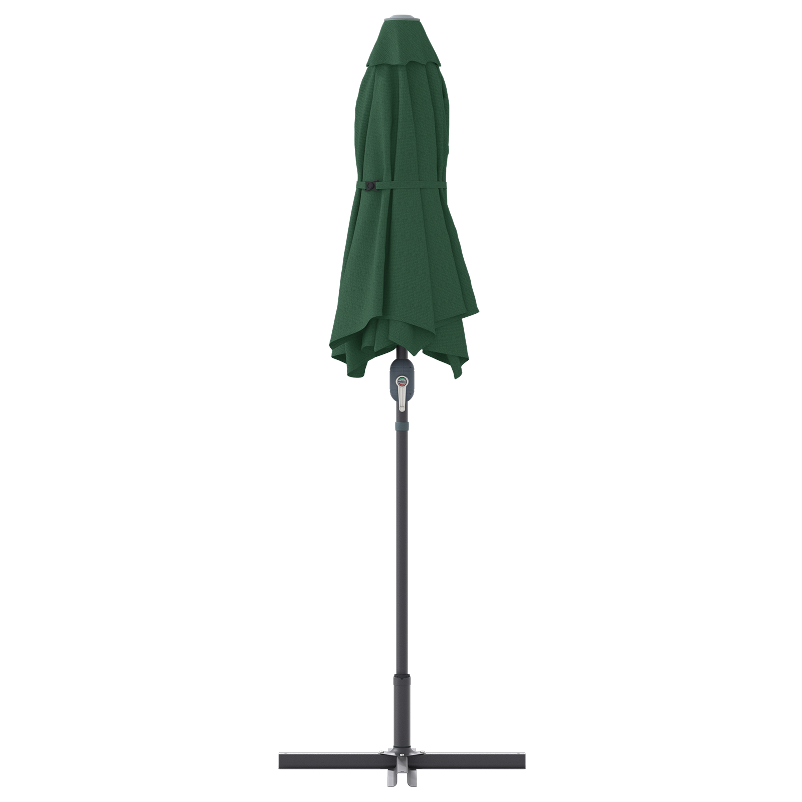 Hageparasol grønn 380 x 196 x 235 cm Pulverlakkert stål