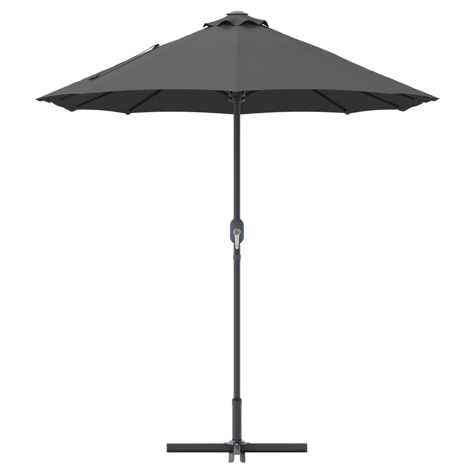 Hageparasol Antrasitt 380 x 196 x 235 cm Pulverlakkert stål