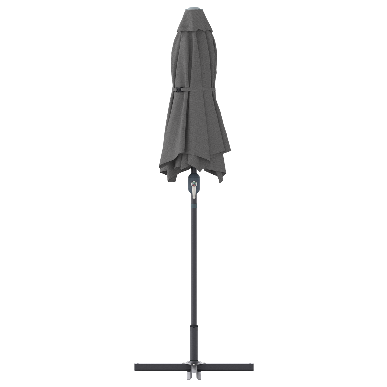 Hageparasol Antrasitt 380 x 196 x 235 cm Pulverlakkert stål