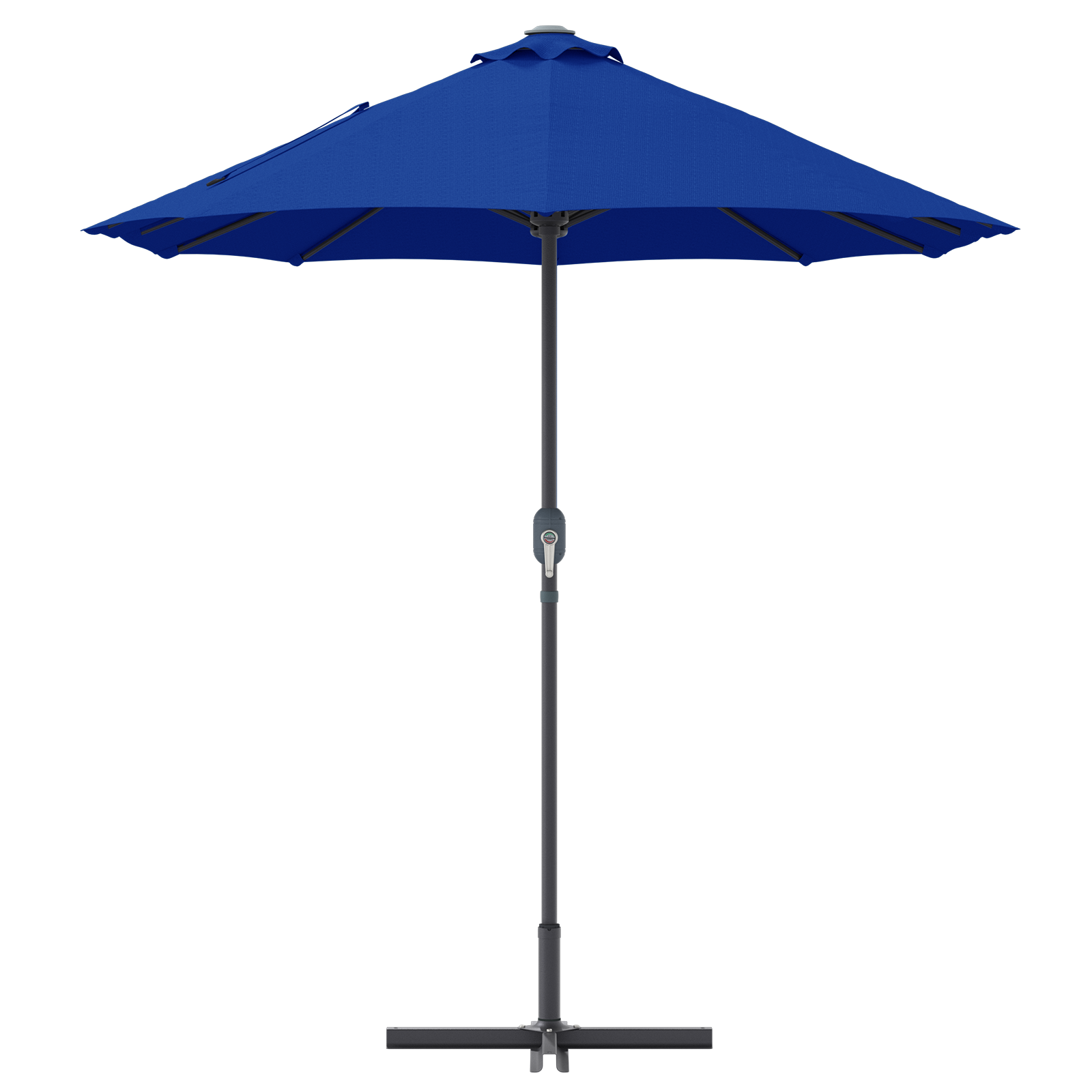 Hageparasol Blå 380 x 196 x 235 cm Pulverlakkert stål