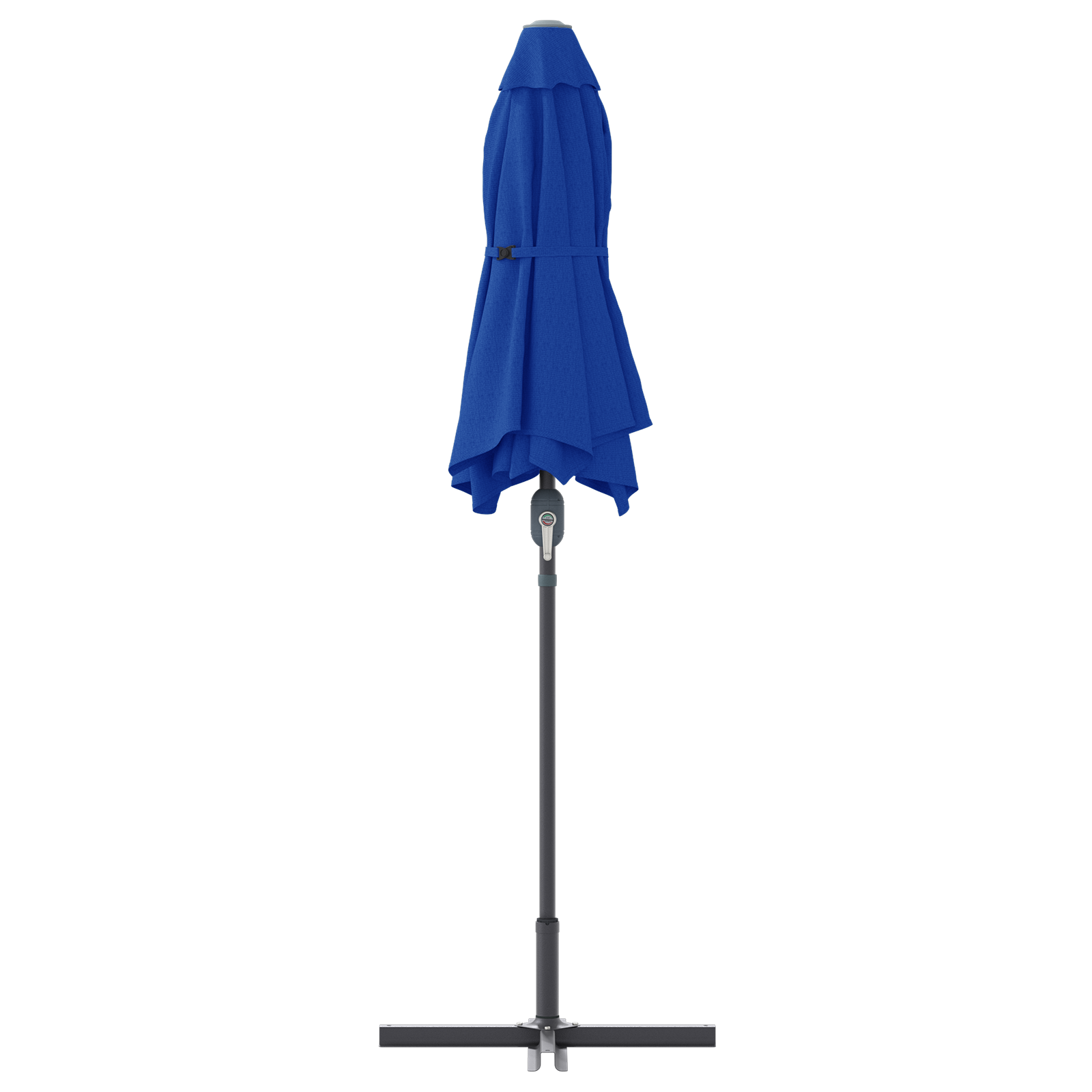 Hageparasol Blå 380 x 196 x 235 cm Pulverlakkert stål