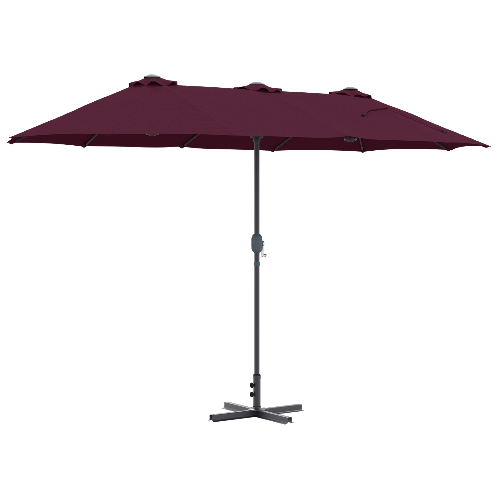 Hageparasol Vinrød 380 x 196 x 235 cm Pulverlakkert stål