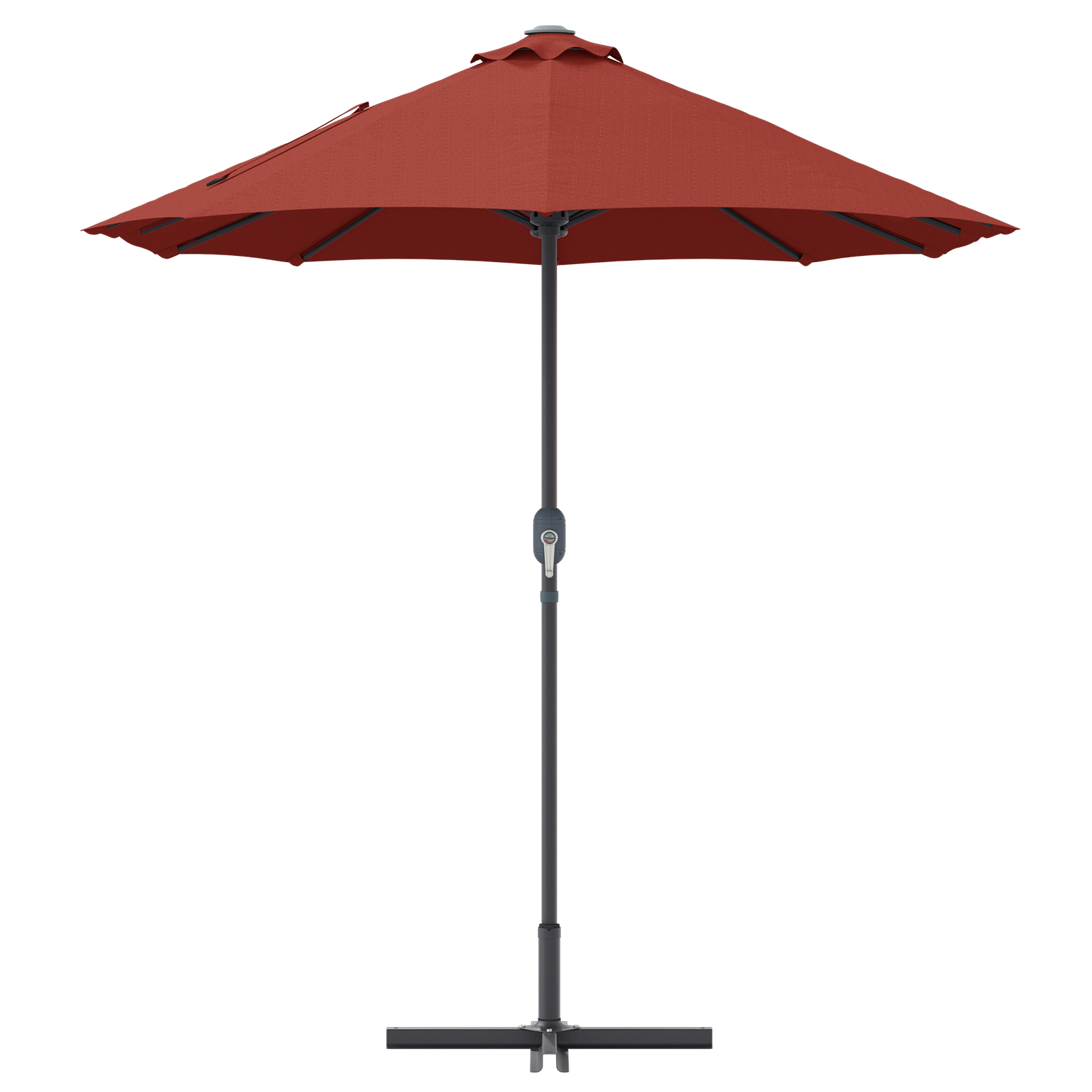 Hageparasol Terrakotta 380 x 196 x 235 cm Pulverlakkert stål
