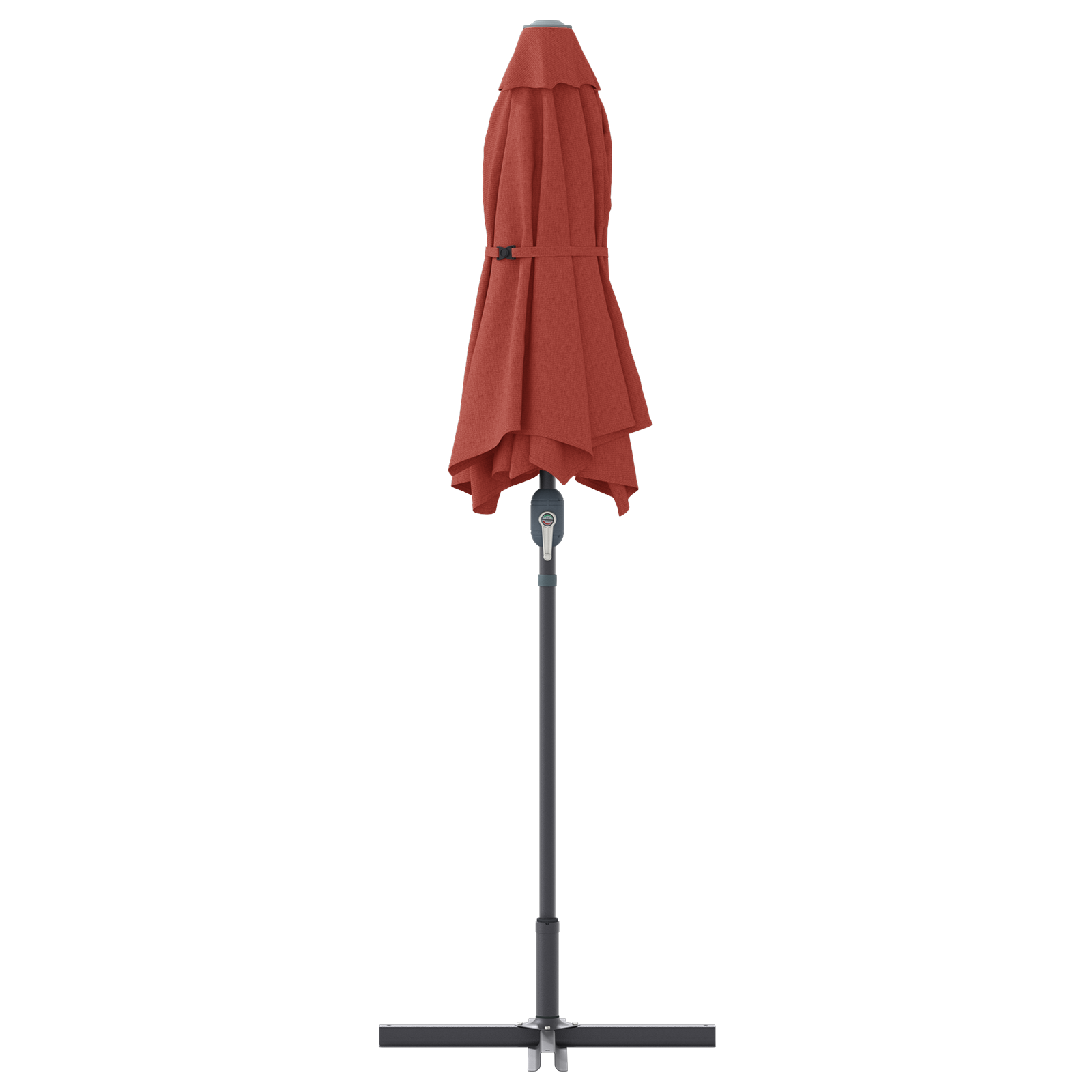 Hageparasol Terrakotta 380 x 196 x 235 cm Pulverlakkert stål