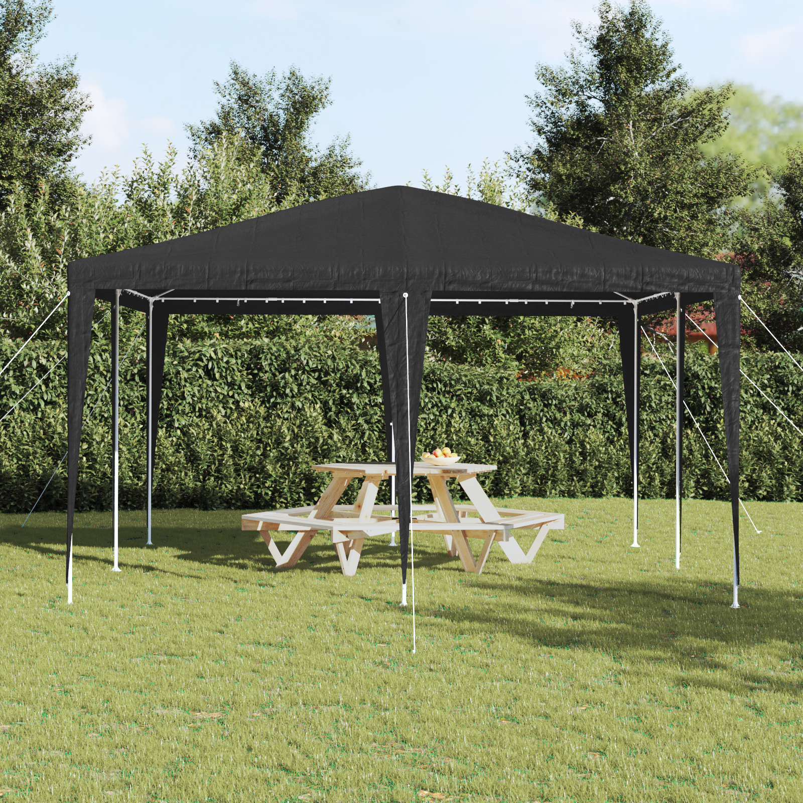 Festtelt Antrasitt 4x4 m PE
