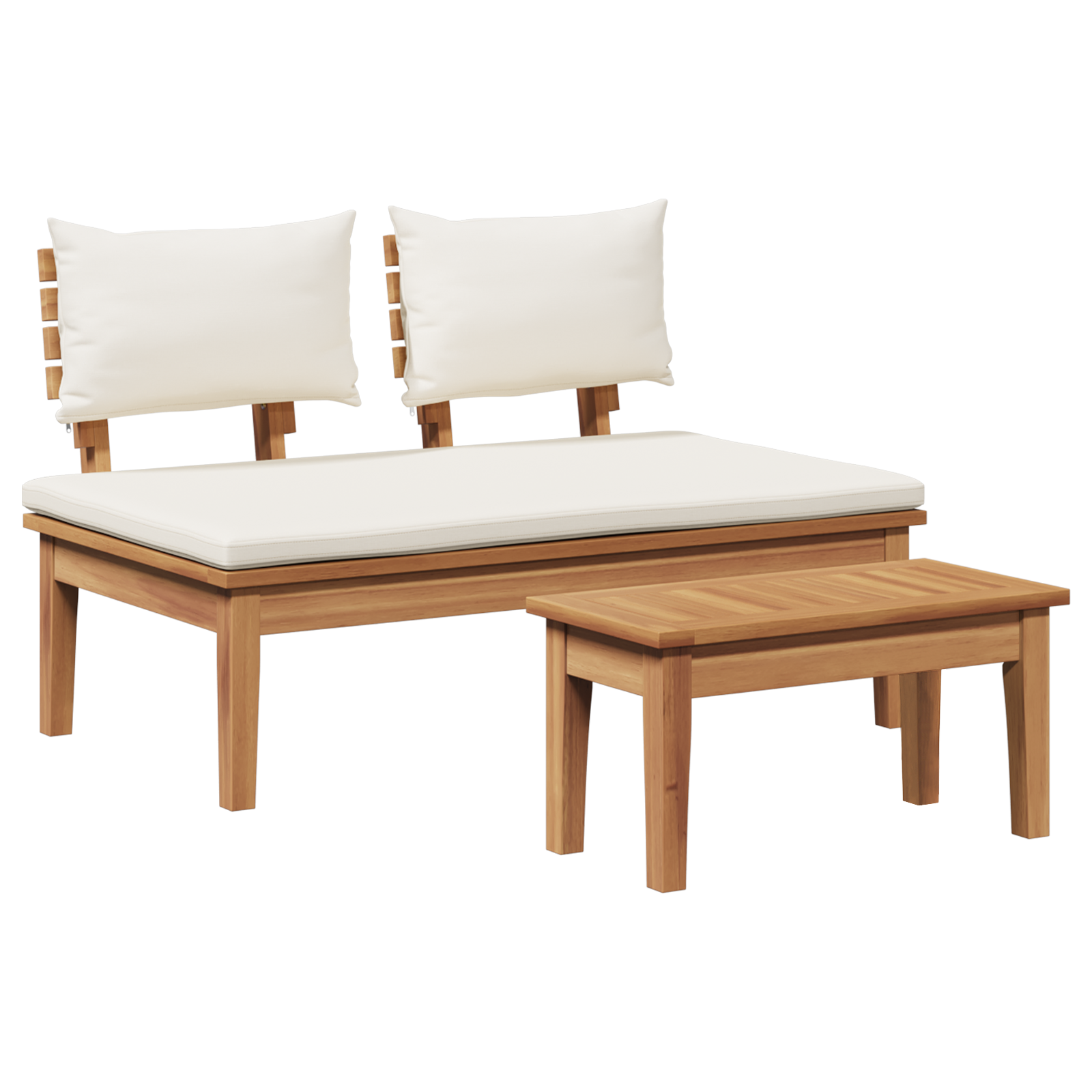 2-delt hagemøbelsett i solid teak