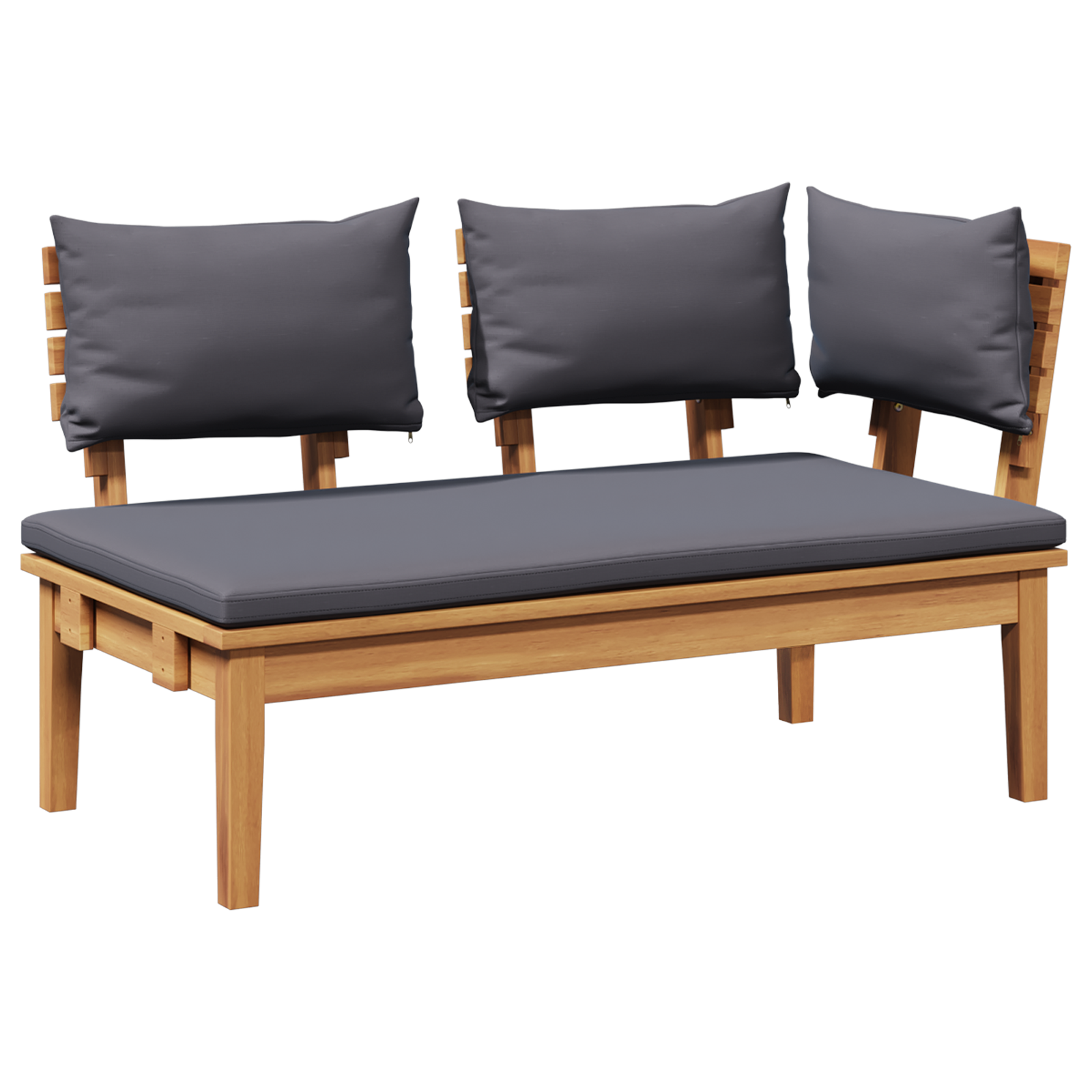 2-delt hagebenk sett solidt tre teak
