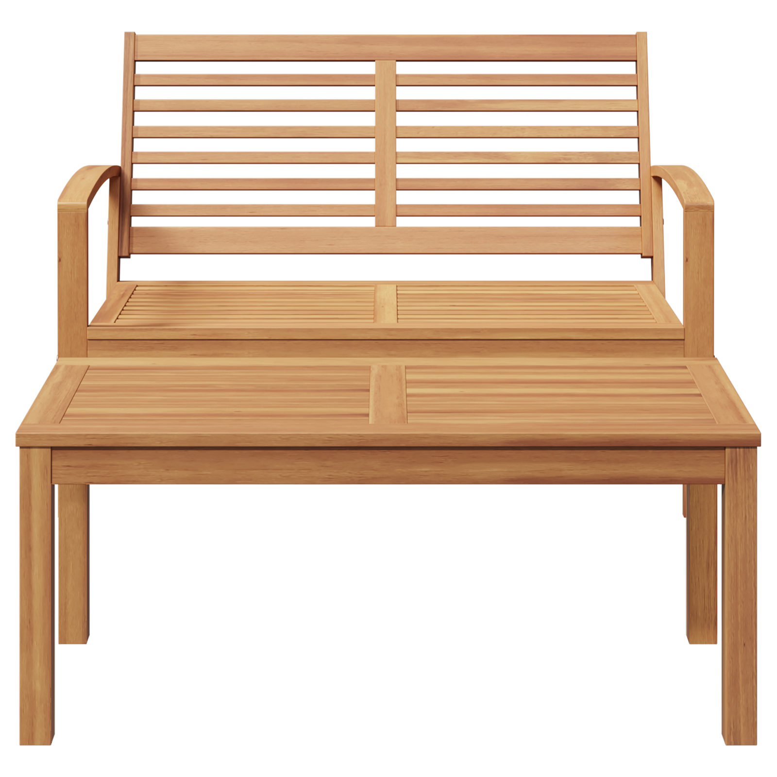 Hagesofa Set 2 pcs Brun Solid teaktre