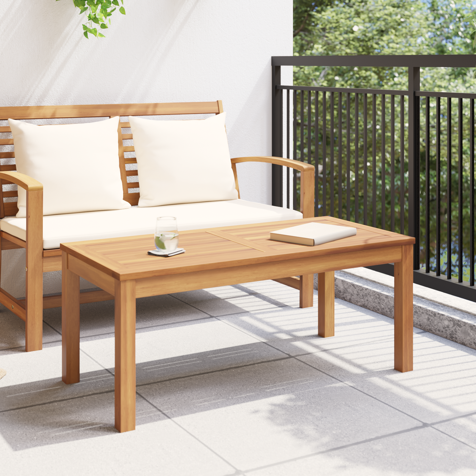 Hagebord Brun 95 x 45 x 40 cm Solid teaktre