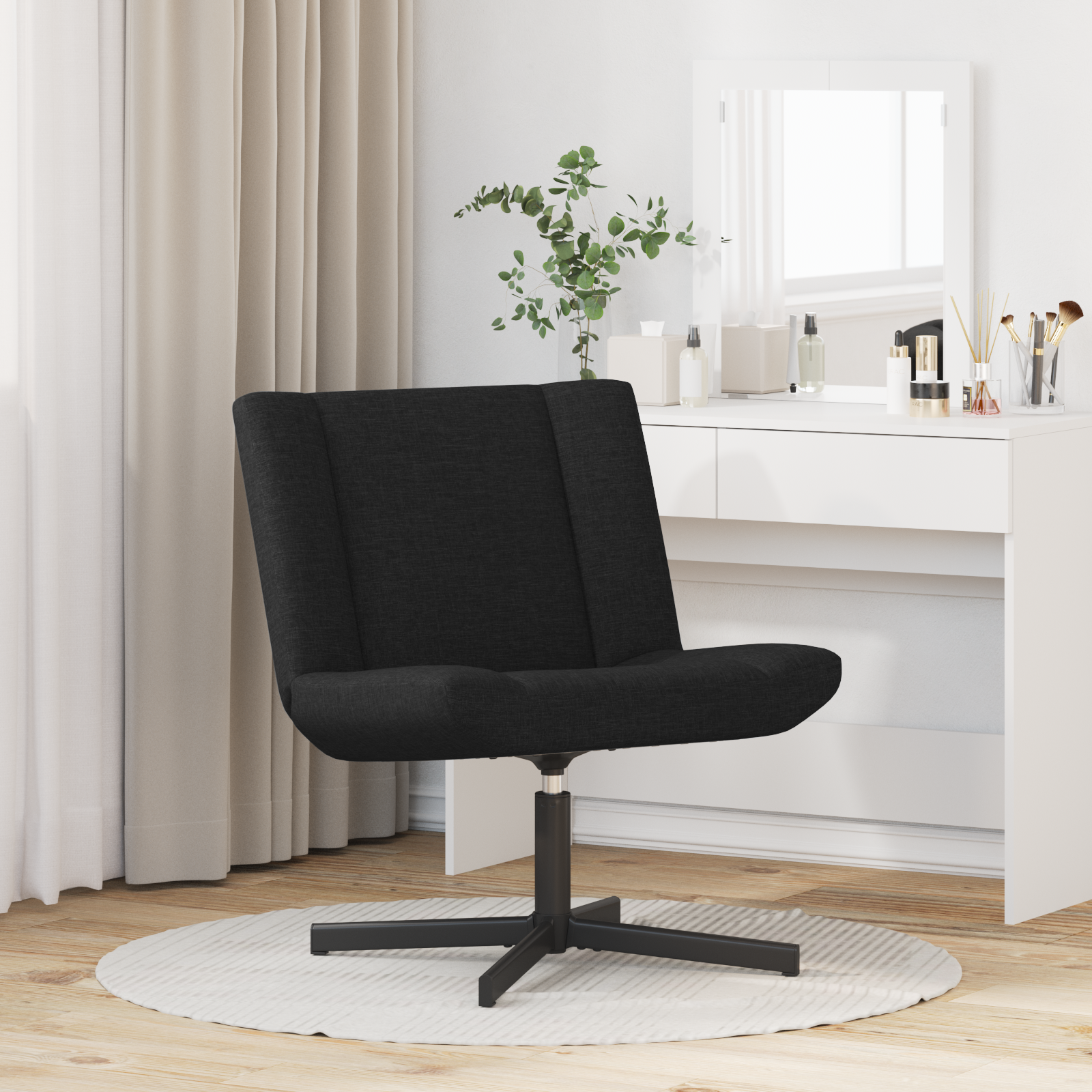 Drejestol Svart Stoff, Metall Standard Sving Drejestol