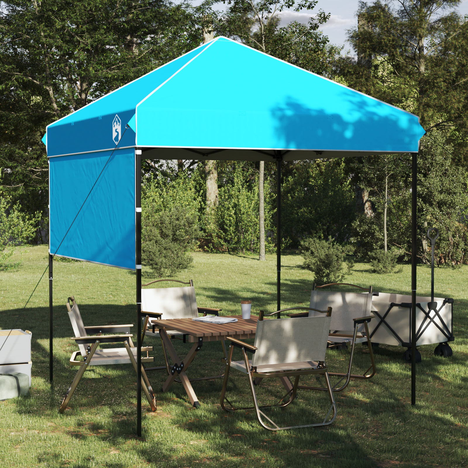 Canopy telt Blå 200 x 200 cm Oxford-stoff