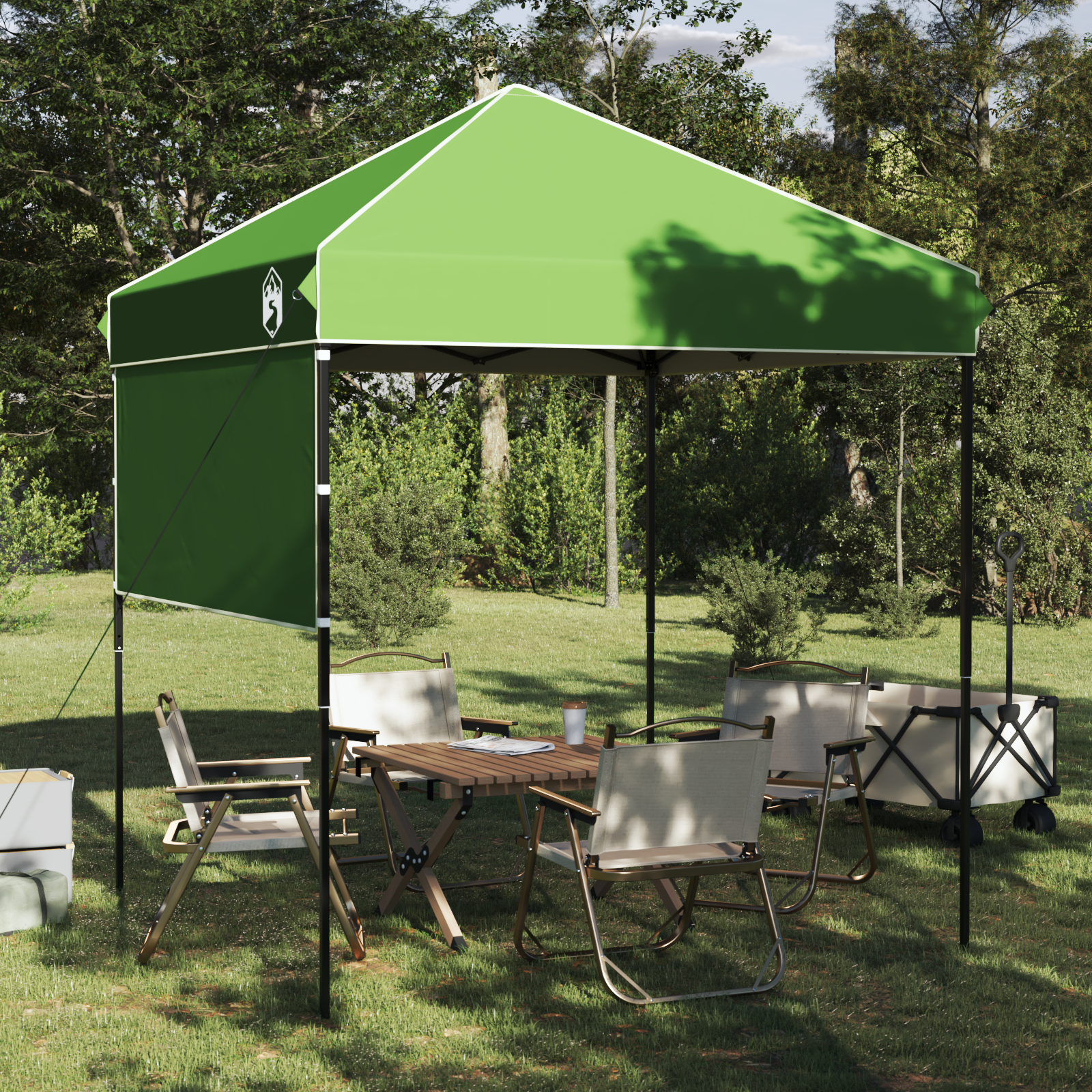 Canopy telt grønn 200 x 200 cm Oxford-stoff
